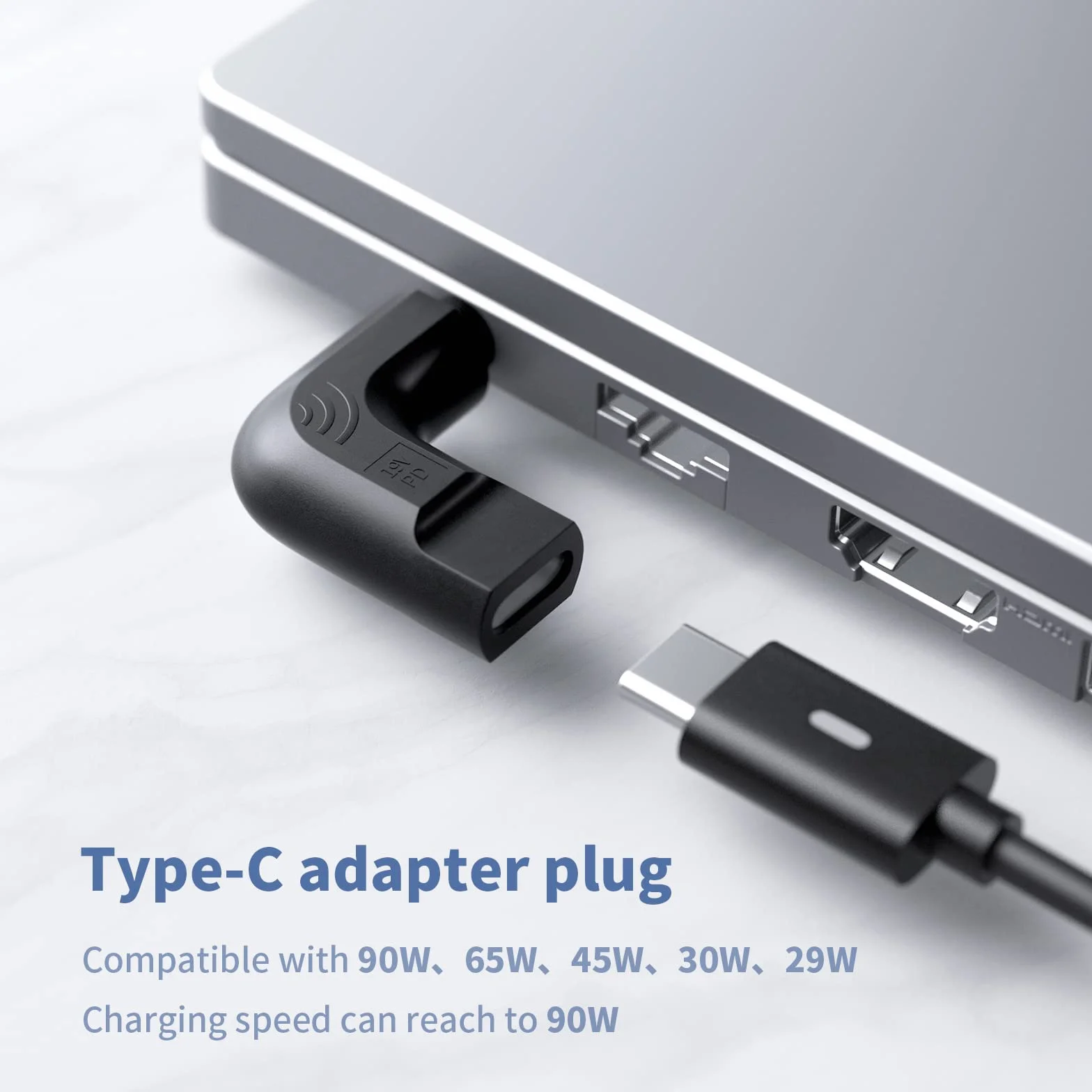 Adapter USB C na DC 7,4 x 5,0 mm, gniazdo PD USB C na DC Dell, kompatybilny z Dell Latitude Inspiron Chromebook Precision Vostro XPS