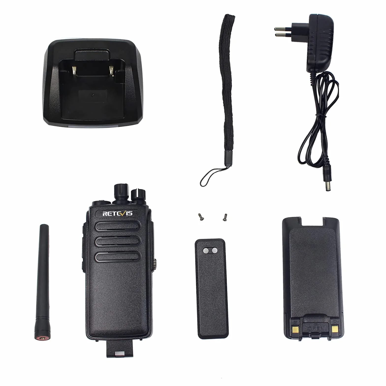 Retevis RT81 Radio, Wodoodporność IP67, 32 Kanały DMR Tryb Analogowy/Cyfrowy, Zestaw Radiowy 2200mAh Bateria Litowo-Jonowa, Radiowy Daleki Zasięg (1 Para, Czarny)