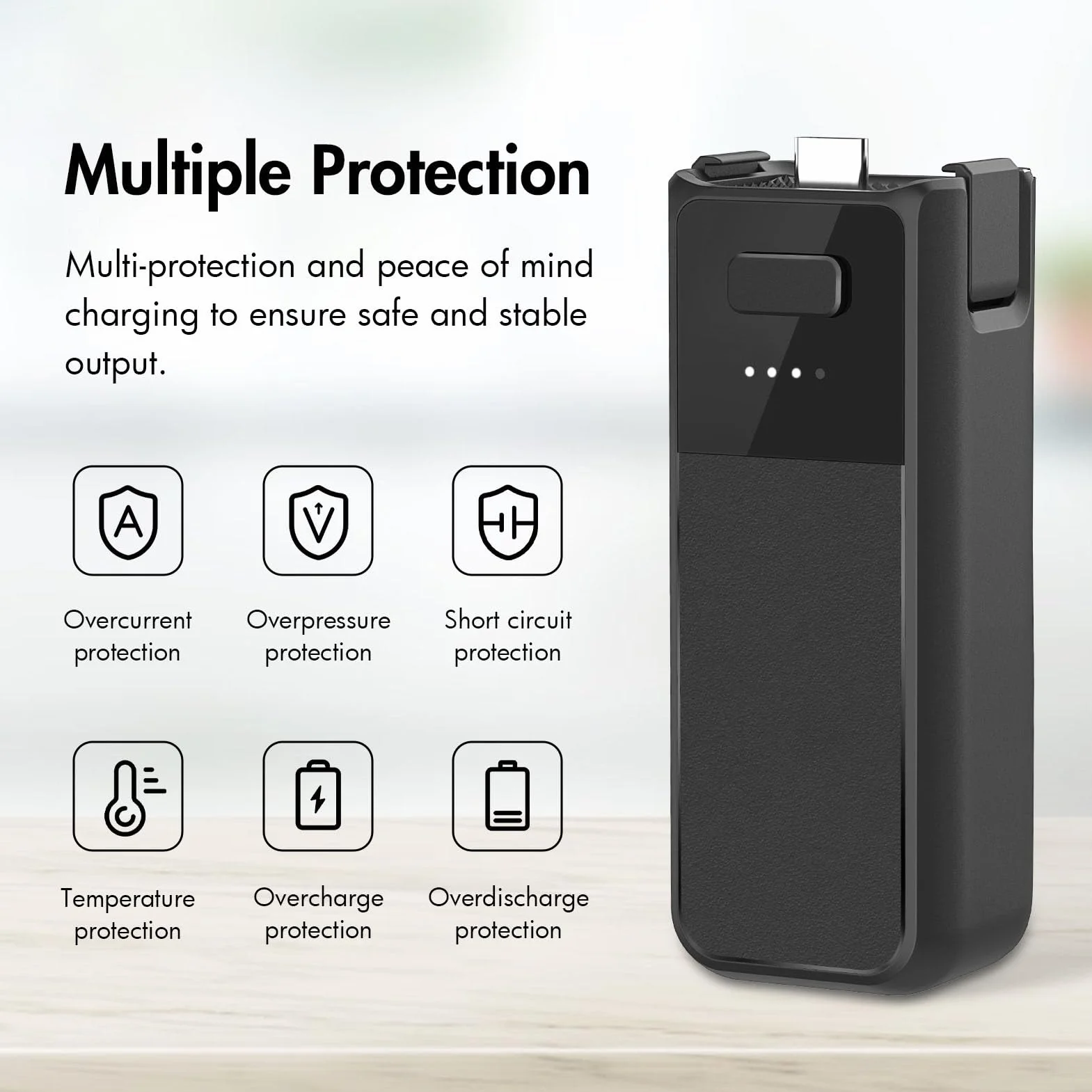 Uchwyt Baterii do Pocket 3 Creator Combo, Uchwyt Baterii Pocket 3, Zarezerwowany Gwint 1/4”, Wbudowana Bateria 2800 MAh, Szybkie ładowanie 10 W