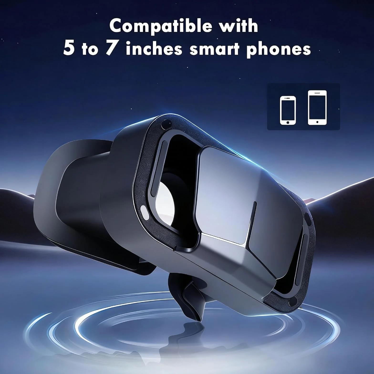 VR okulary do telefonu komórkowego, z pilotem zdalnego sterowania, okulary 3D VR, do gier i filmów 360 stopni, idealne do smartfonów 5~7 cali