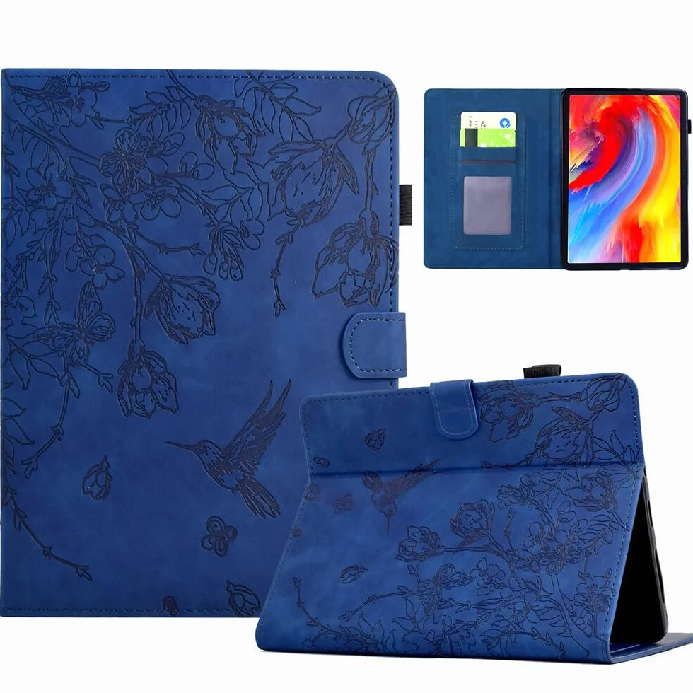Generic etui kompatybilne z Kindle Paperwhite 2 (2013) czytnik E (kolor: ciemnoniebieski) skórzany portfel etui z klapką