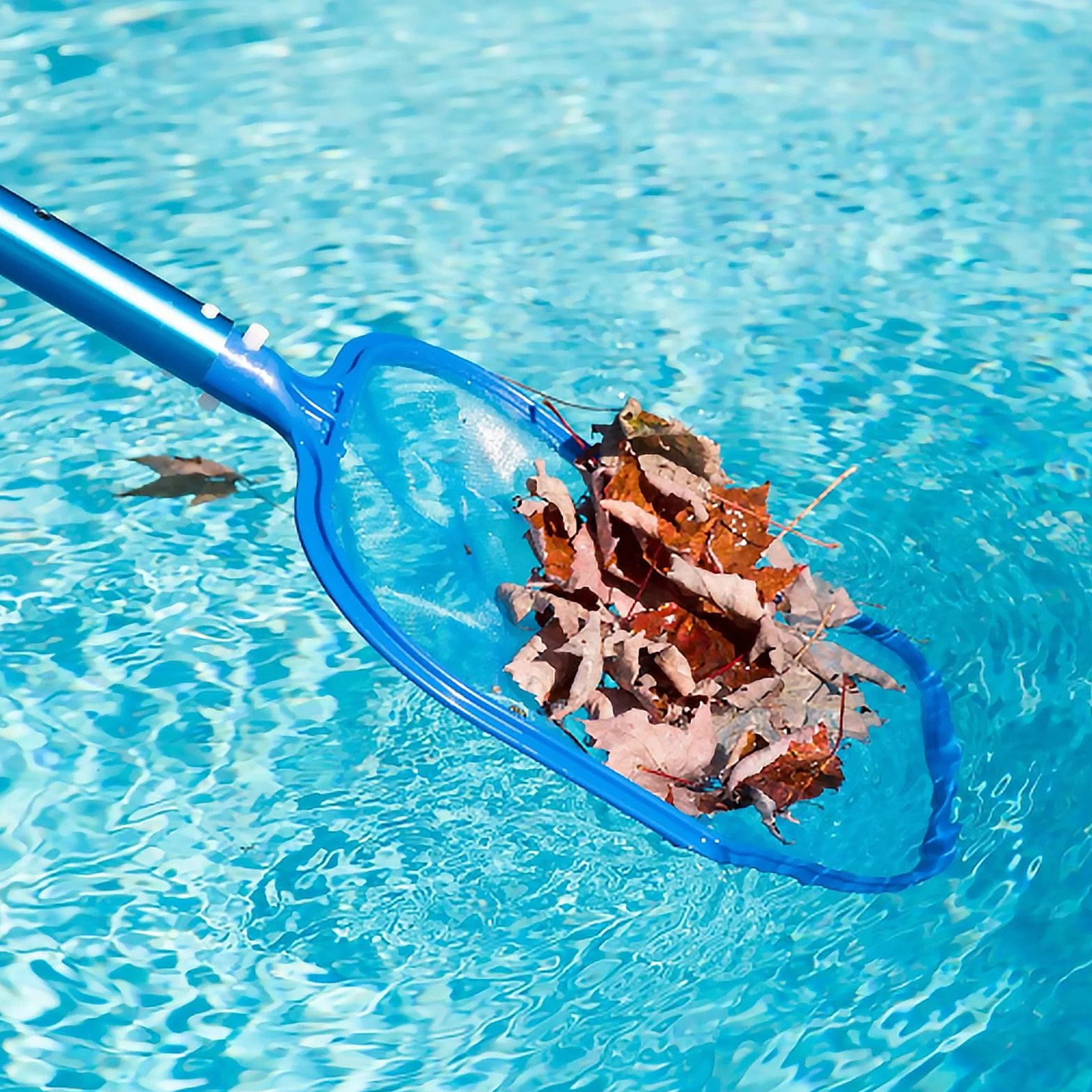 Skimmer podbierak do basenu, zestaw do czyszczenia basenu z drążkiem teleskopowym, regulowany 117 cm, zestaw podbieraka z gąbką i szczotką do czyszczenia, do basenu, akwarium, stawu