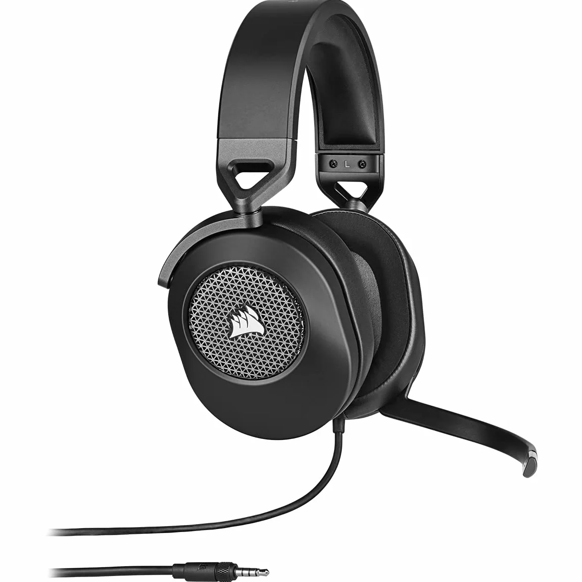 Corsair HS65 SURROUND Gamingowy Zestaw Słuchawkowy, Poduszki z Pianki z Pamięcią Kształtu Skóry, Dźwięk Przestrzenny Dolby Audio 7.1 na Komputerach PC i Mac, SonarWorks SoundID, Czarny