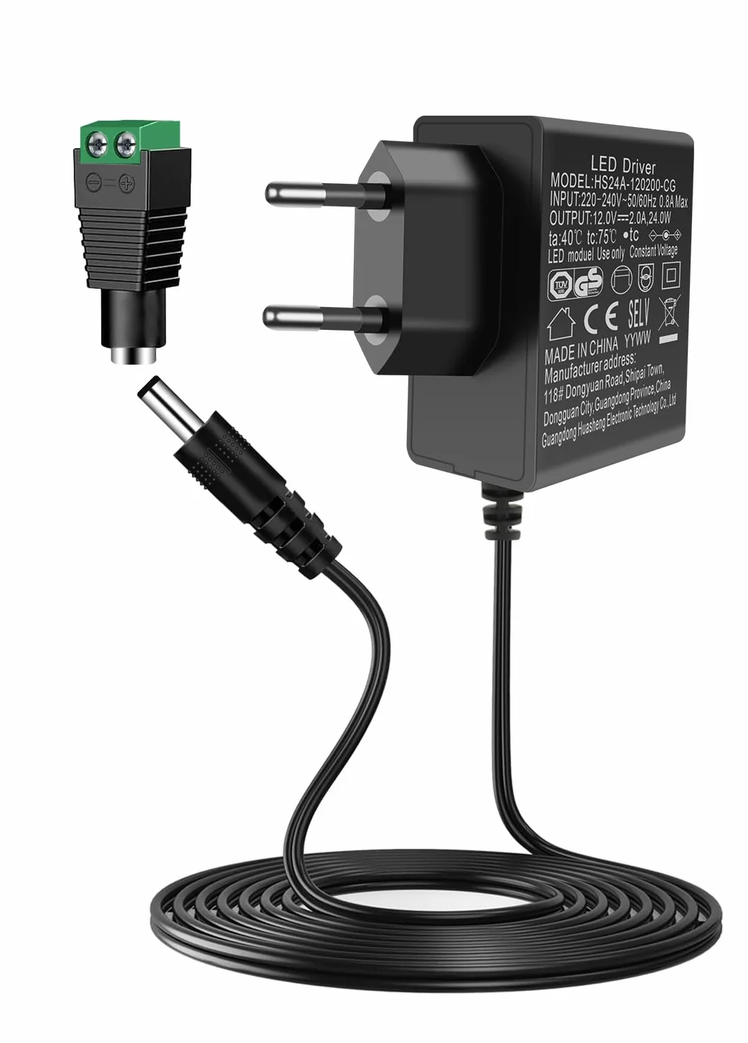 Zasilacz sieciowy 12 V, 2 A, transformator AGOTD 24 W AC 220-240 V do DC 12 V, zasilacz 12 V DC, zasilanie do taśm LED, kamera CCTV, radio, obudowa, wentylator, router