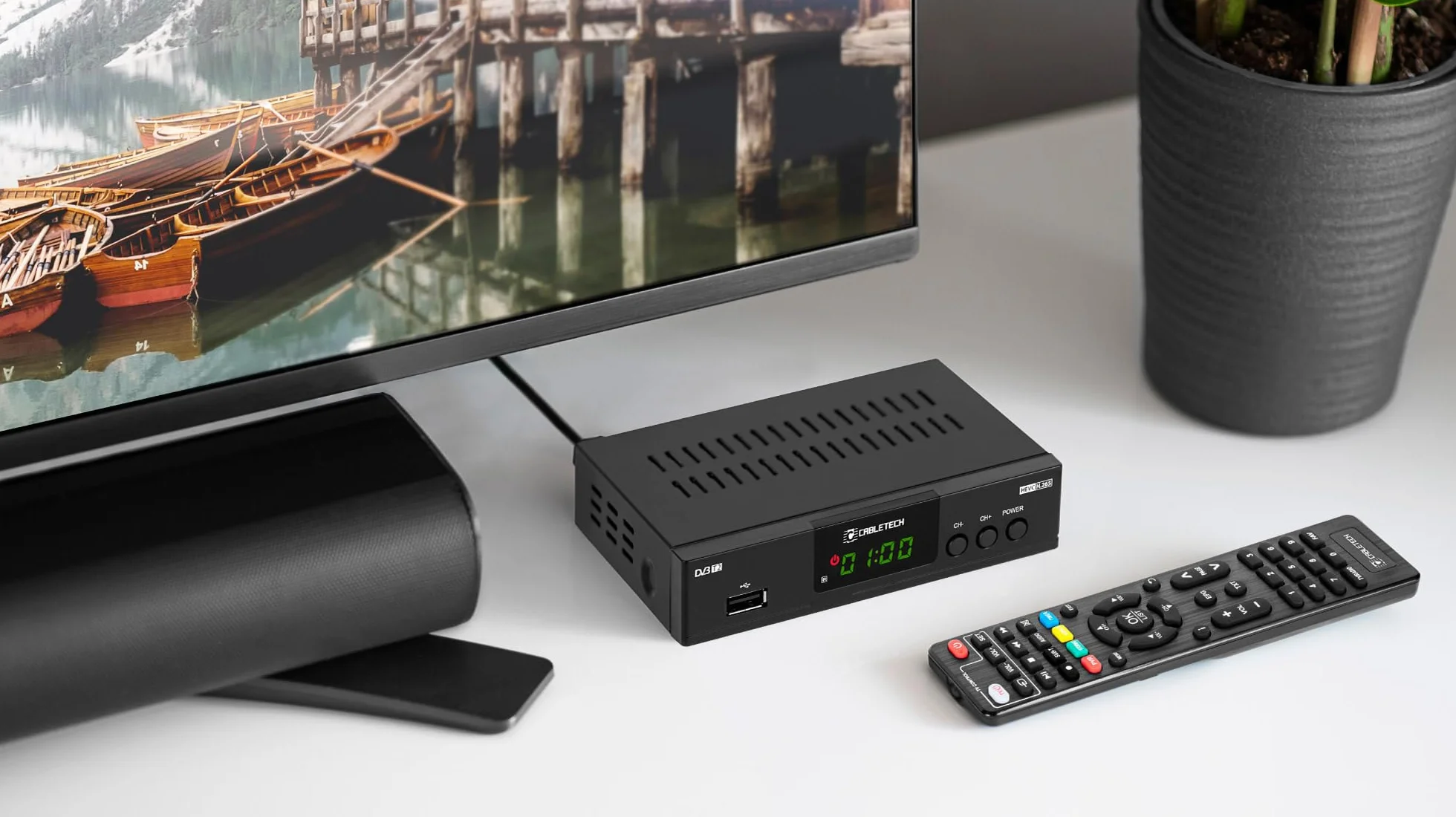Cabletech Tuner DVB-T2 HEVC H.265 1920x1080 RAM 512 MB DDR3