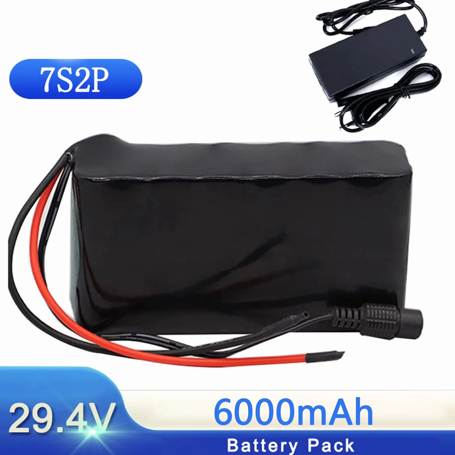 Akumulator litowy 24 V, 7S, 2P, 6 Ah, wodoszczelny akumulator litowy, pasuje do elektronarzędzi elektrycznych, wózków inwalidzkich, zabawka elektryczna, silnik 350 W, BMS + ładowarka