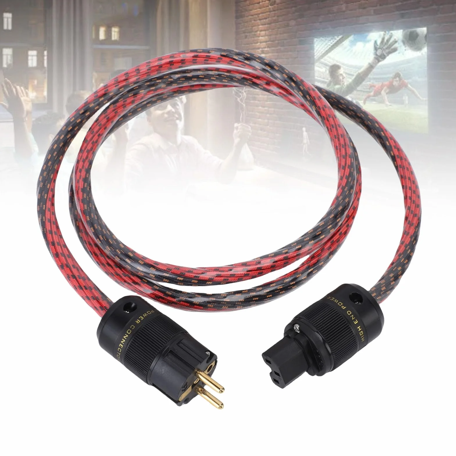 Ejoyous Kabel Zasilający HiFi dla Audiofilów, Ekranowany miedzią OFC, Pozłacane Złącza 10AWG dla Użytkowników Wzmacniaczy, Odtwarzaczy CD, Gramofonów i Filtrów Zasilania