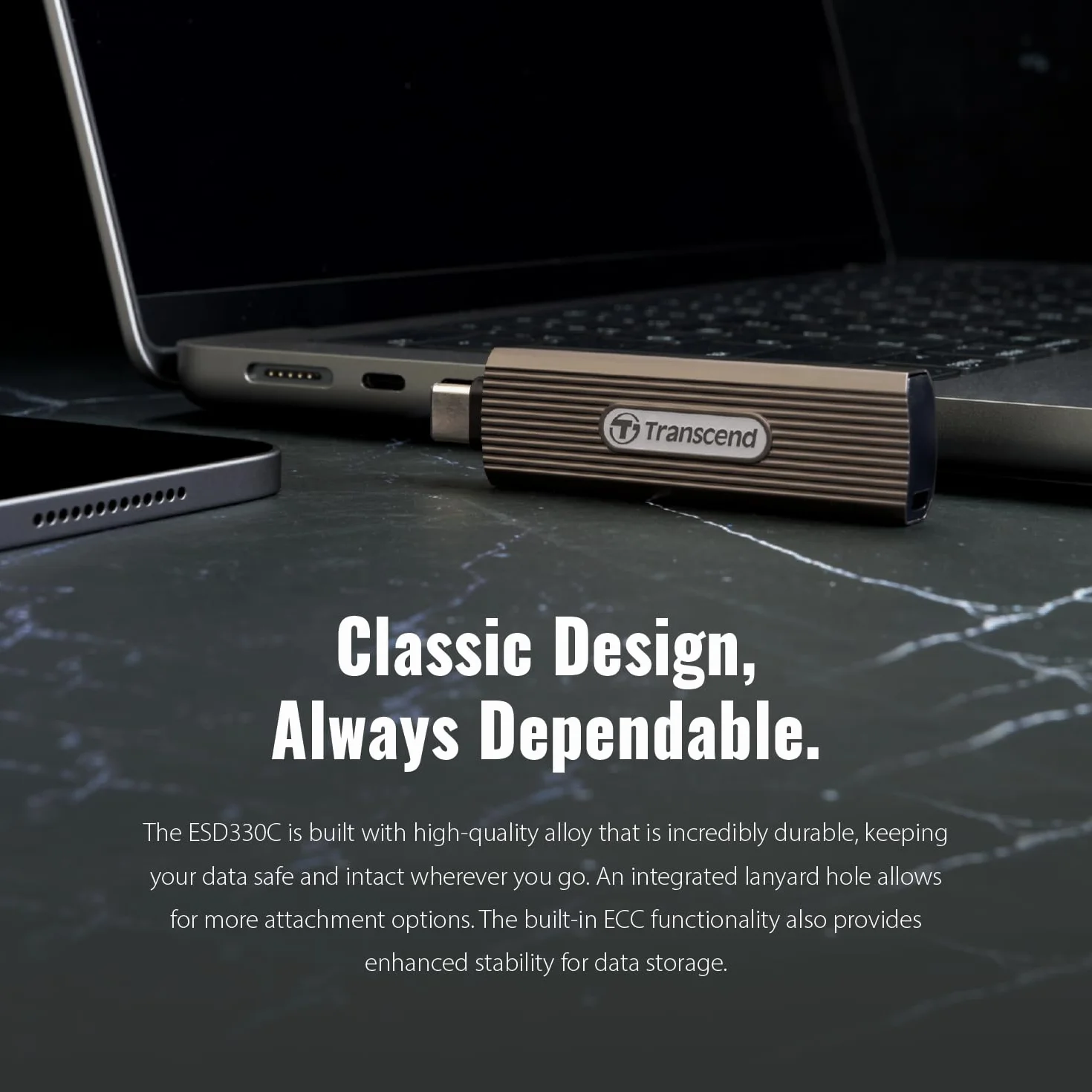 Transcend Przenośny dysk SSD ESD330C 1TB USB Type-C 10 Gbit/s – TS1TESD330C