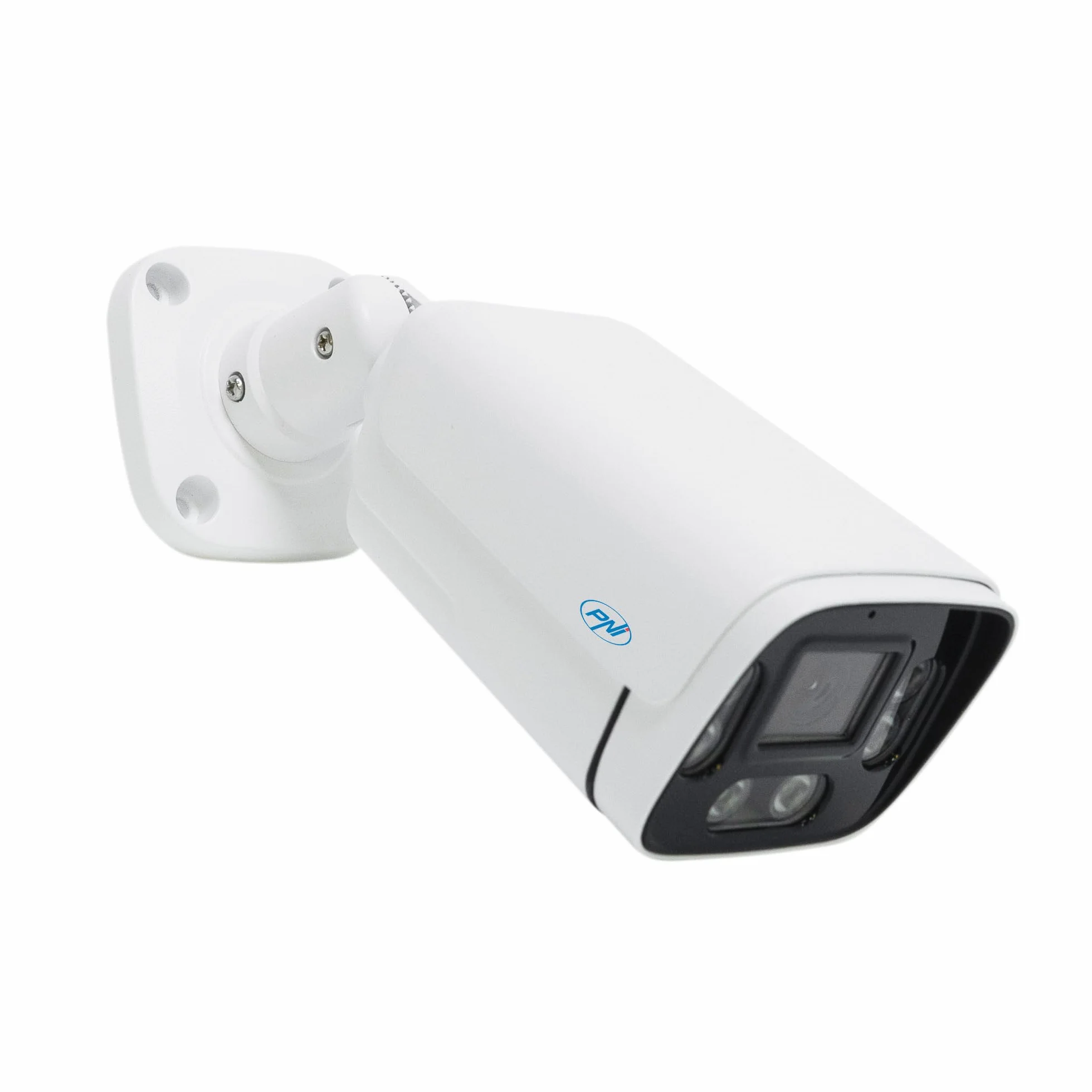 Kamera do monitoringu wideo PNI IP780, 8 MP, 4K, IP, 6 diod IR, IP66, biała