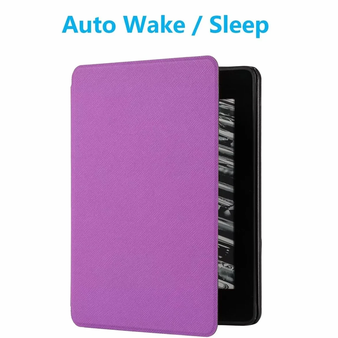 MOKASE Etui Compatible with 6 cal Kindle Paperwhite 10.Generacji 2018 (Numer Modelu: PQ94WIF), Ultra Cienki Syntetycznej Skóry Pokrowiec z Inteligentną Funkcją Auto Budzenia/Uśpienia, Purple