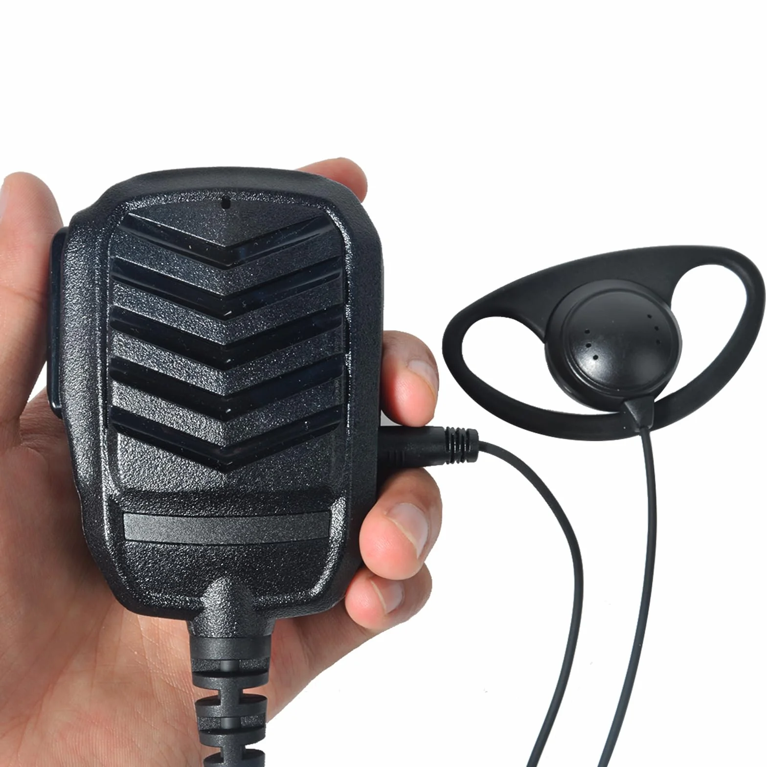 1 Pin 3.5mm Jack Zestaw słuchawkowy 180° wspólny Odbiór Tylko Walkie Talkie Słuchawka kompatybilna z Motorola Sepura Rexon Baofeng Quansheng radiotelefony ręczne (Kształt D, 10)