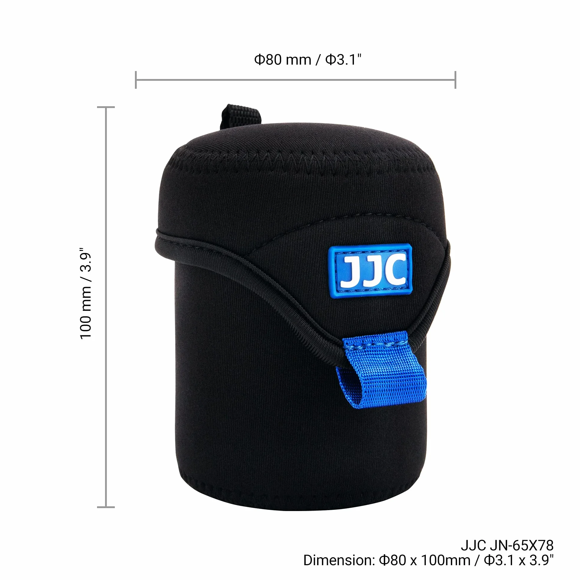 JJC JN bezlusterkowy futerał na obiektyw, czarny, M (Fits lenses: ≤ 2.6 x 3.1"), Współczesny