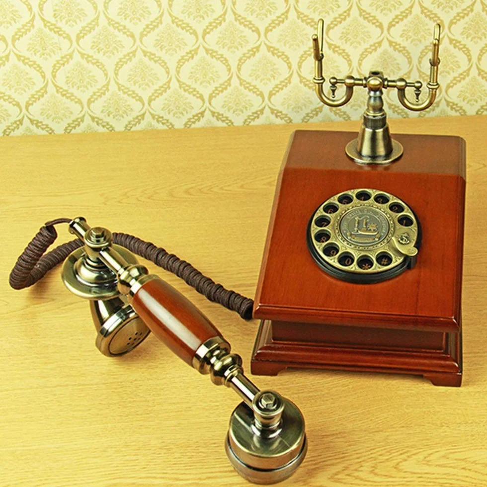Telefon Stacjonarny Do Domu, Europejski Telefon W Stylu Antycznym, Telefony Z Tarczą Obrotową, Telefon Stacjonarny W Stylu Retro, Telefon Przewodowy Do Domu I Wystro