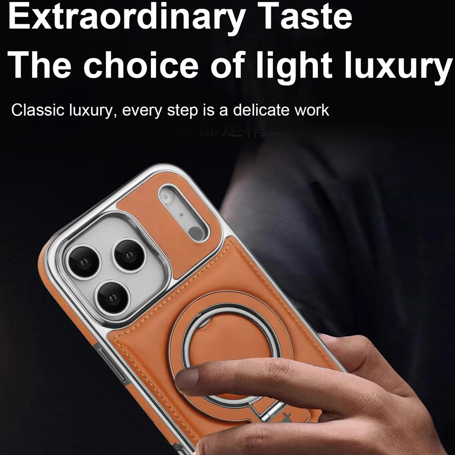 Etui na iPhone 17 Air (kolor: fioletowy) - skórzany magnetyczny stojak etui twarde silikonowe etui