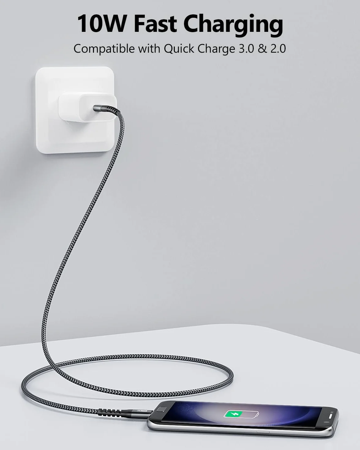 SUNGUY Kabel USB C do Micro USB OTG, 480 Mbit/s, Kompatybilny z MacBook Pro, Galaxy S21 S20 S10 - 0.5m
