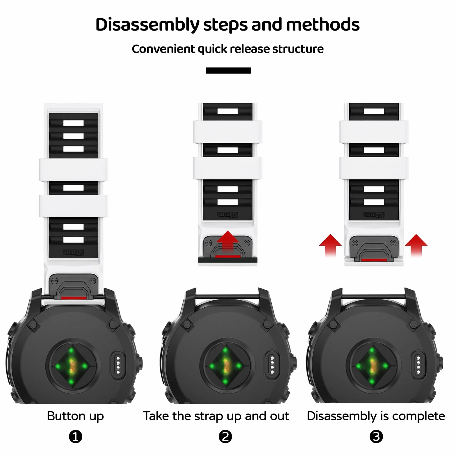Pasek do zegarka Garmin Fenix 8 47 mm, Fenix 7 Pro, Fenix 7, Fenix 6 Pro, Fenix 6, Fenix 5, Epix Pro 47 mm, Fenix E, silikonowy pasek QuickFit 22 mm
