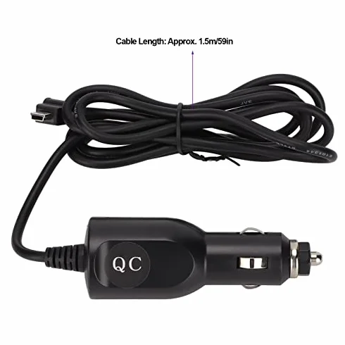 Nawigacja Gps do ładowarki Samochodowej Nawigacja Samochodowa Przewód ładowarki Pvc 5V 1.2A Zapalniczka Samochodowa ładowarka Samochodowa Plug and Play Zamiennik dla