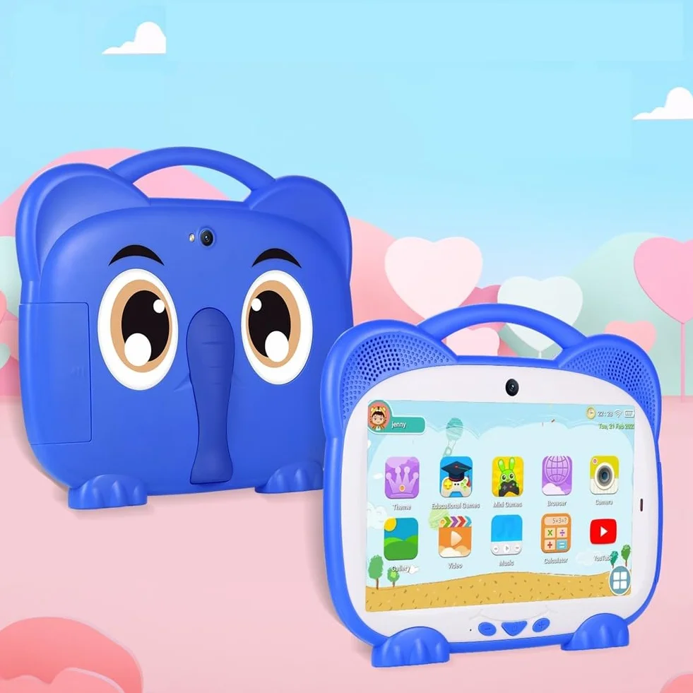 7-calowy tablet dla dzieci czterordzeniowy 1+8G podwójna karta WiFi Android 7.0 tablety do nauki edukacji dzieci oprogramowanie dla dzieci, zielony