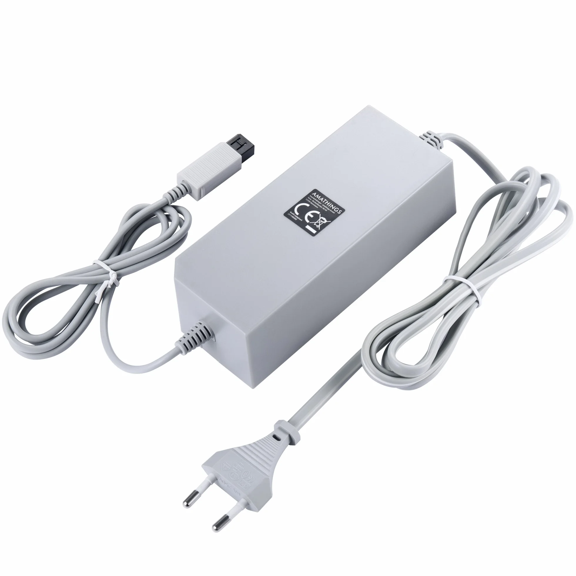 AMATHINGS Zasilacz sieciowy pasujący do Nintendo Wii – zamiennik adaptera AC (220 V) – ładowarka 12 V/3,7 A – cicha praca i bezpieczeństwo – kompatybilny ze wszystkimi modelami DE – Euro Wii (nie