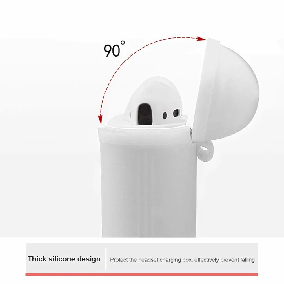 1 x silikonowe etui na bezprzewodowe słuchawki Bluetooth z TPU do AirPods, pokrowiec ochronny, akcesoria do Apple Airpods (zielone)