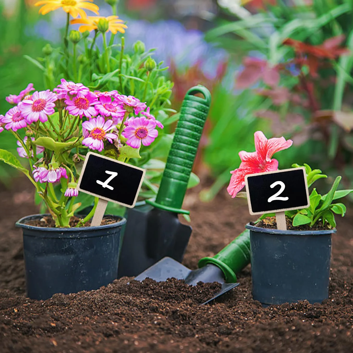 20 etykiet, z 1 białym markerem, etykieta ogrodowa, etykieta na rośliny ogrodowe, etykieta na doniczki, przenośna tablica, nadaje się do parków, ogrodów botanicznych, ogrodów itp