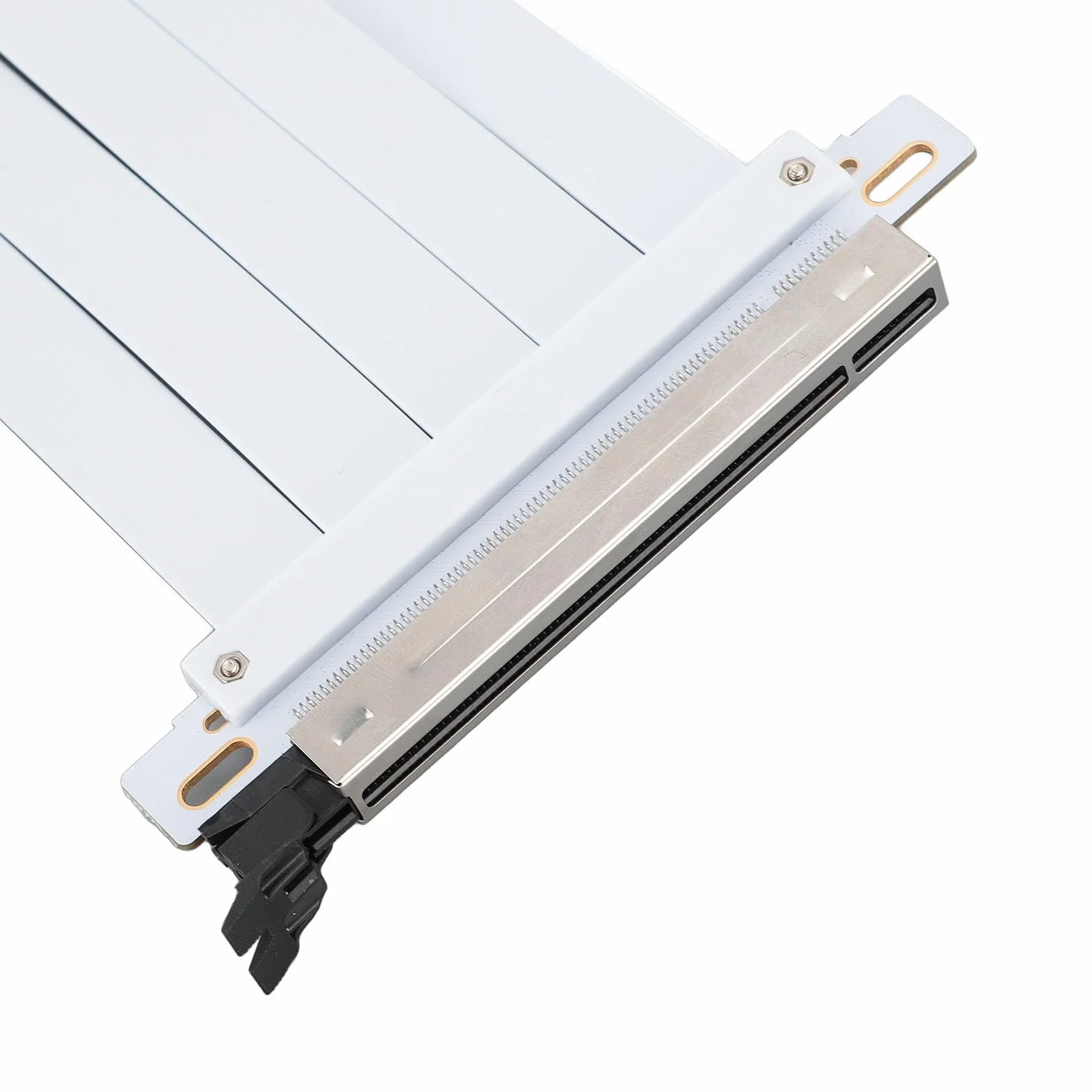 Kabel Riser PCIE 4.0 X16, Biały Adapter Przedłużający GPU 128 Gb/s, Kompatybilny z RTX4090 (ti) i RX8900 (xt), do Obudów Komputerów PC, Serwerów, Gier, z unikalną osłoną Kabla