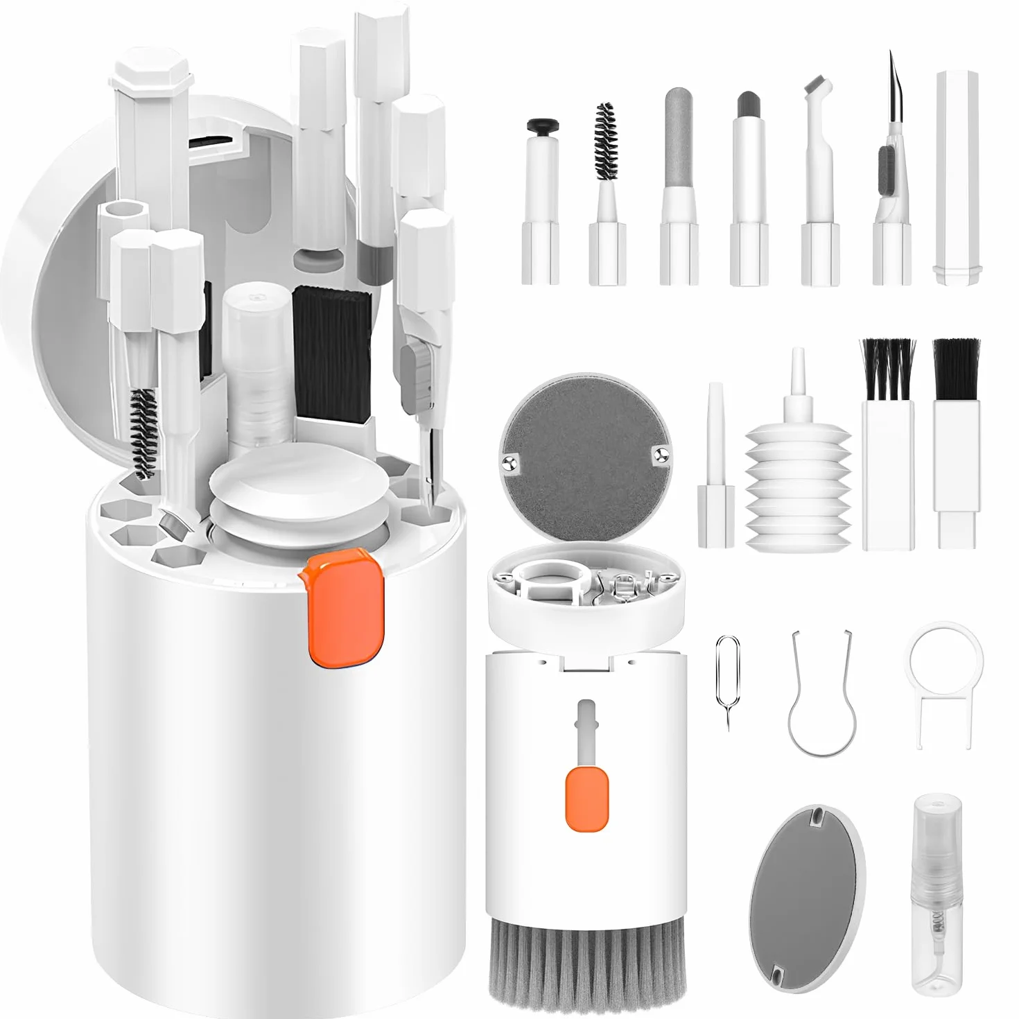 VICHYIE Zestaw do czyszczenia komputera 20 w 1, szczotka do czyszczenia klawiatury, akcesoria do słuchawek AirPods, komputer, telefon komórkowy, aparaty, zestaw do czyszczenia urządzeń elektronicznych