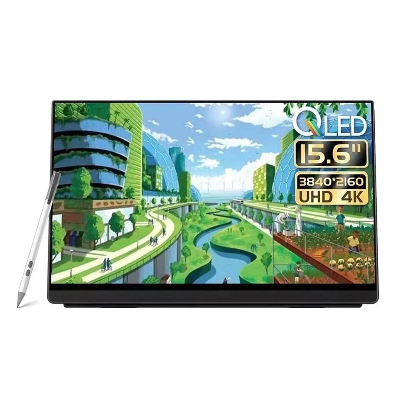 Ekran mobilny Ekran dotykowy 4K IPS HD 15,6-calowy telefon komórkowy Laptop Zewnętrzny ekran rozszerzeń Przenośny monitor biurowy