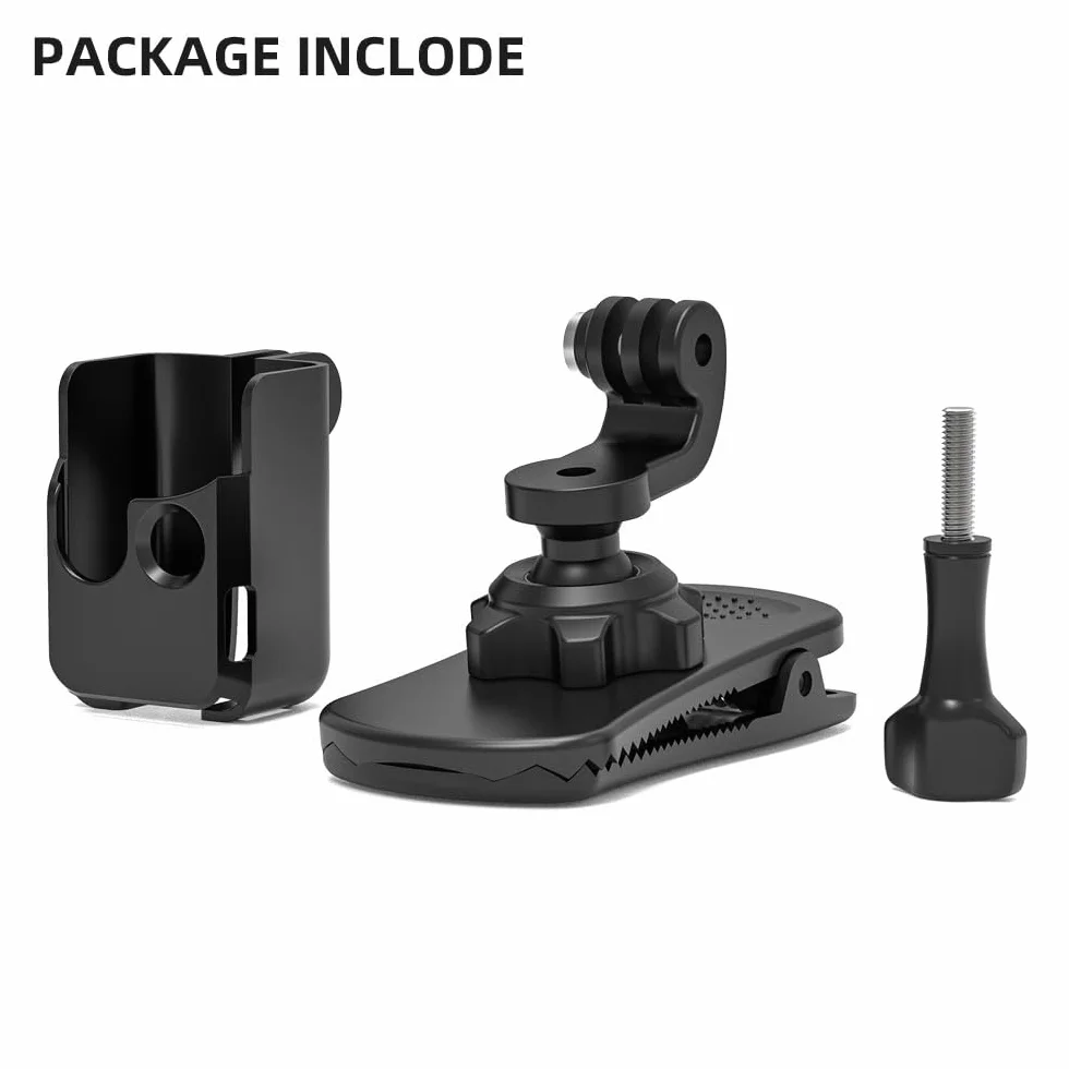 Uchwyt na pasek do plecaka obracany o 360°, uchwyt zaciskowy z rozszerzalną ramą, kompatybilny z DJI Osmo Pocket 3