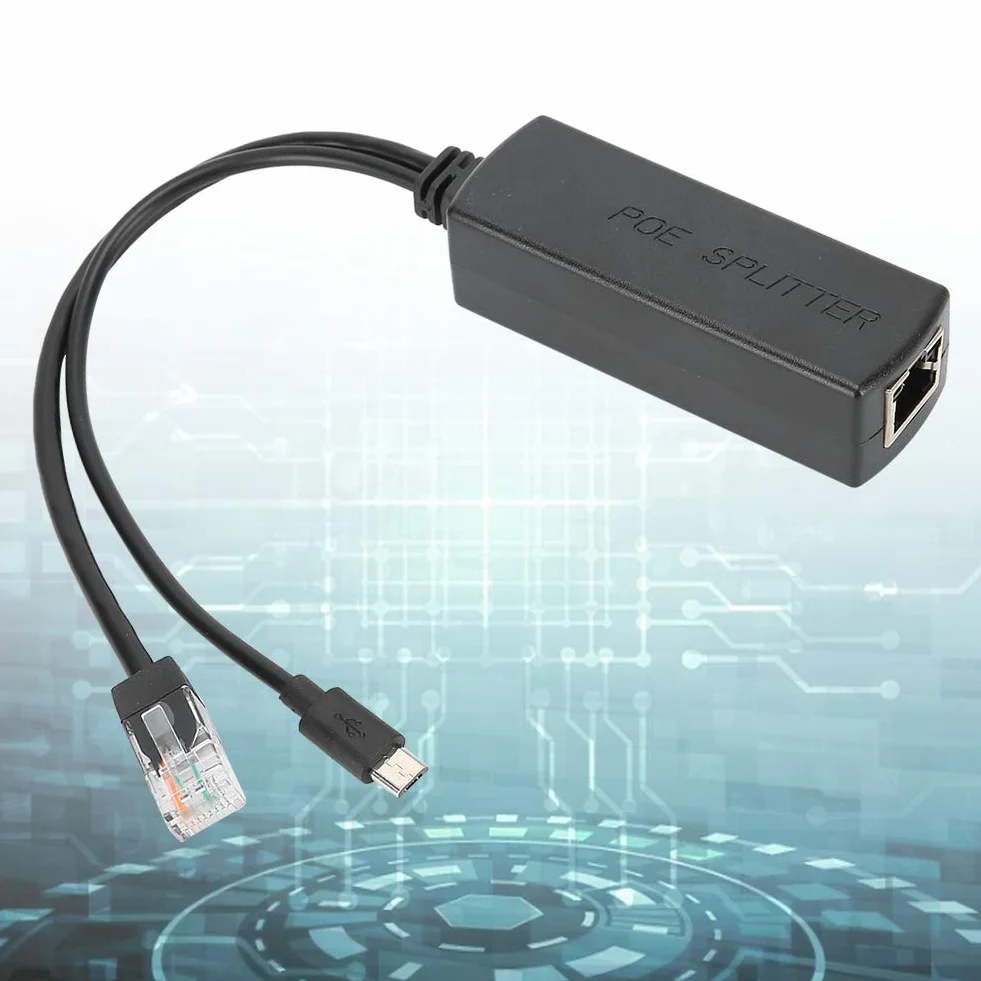 Moduł Zasilacza Rozdzielacza POE Odpowiedni do Tabletu, Standardowy Kabel Separujący USB 48 V do 5 V, Adapter POE Obsługuje Niechciane Zasilanie 48 V Przez Ethernet