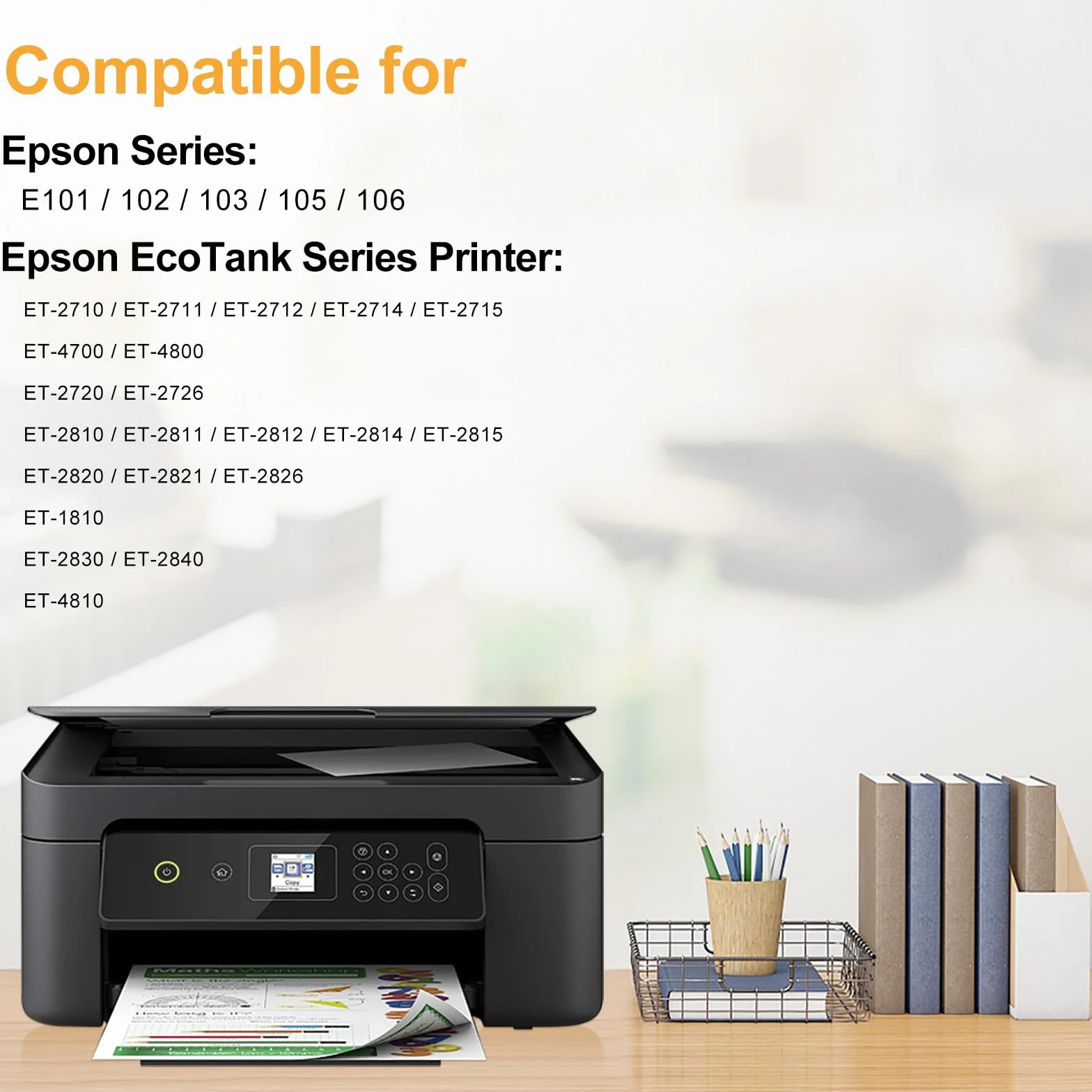 LeciRoba E-104 do epson 104 103 102 Ecotank Multipack use with ET-2710 ET-2711 ET-2712 ET-2714 ET-2715 ET-2720 ET-2726 ET-2810 ET-2815 ET-2720 ET-2726 ET-2810 ET-2815 ET-2815 ET-27820 E T-2821 ET-2826