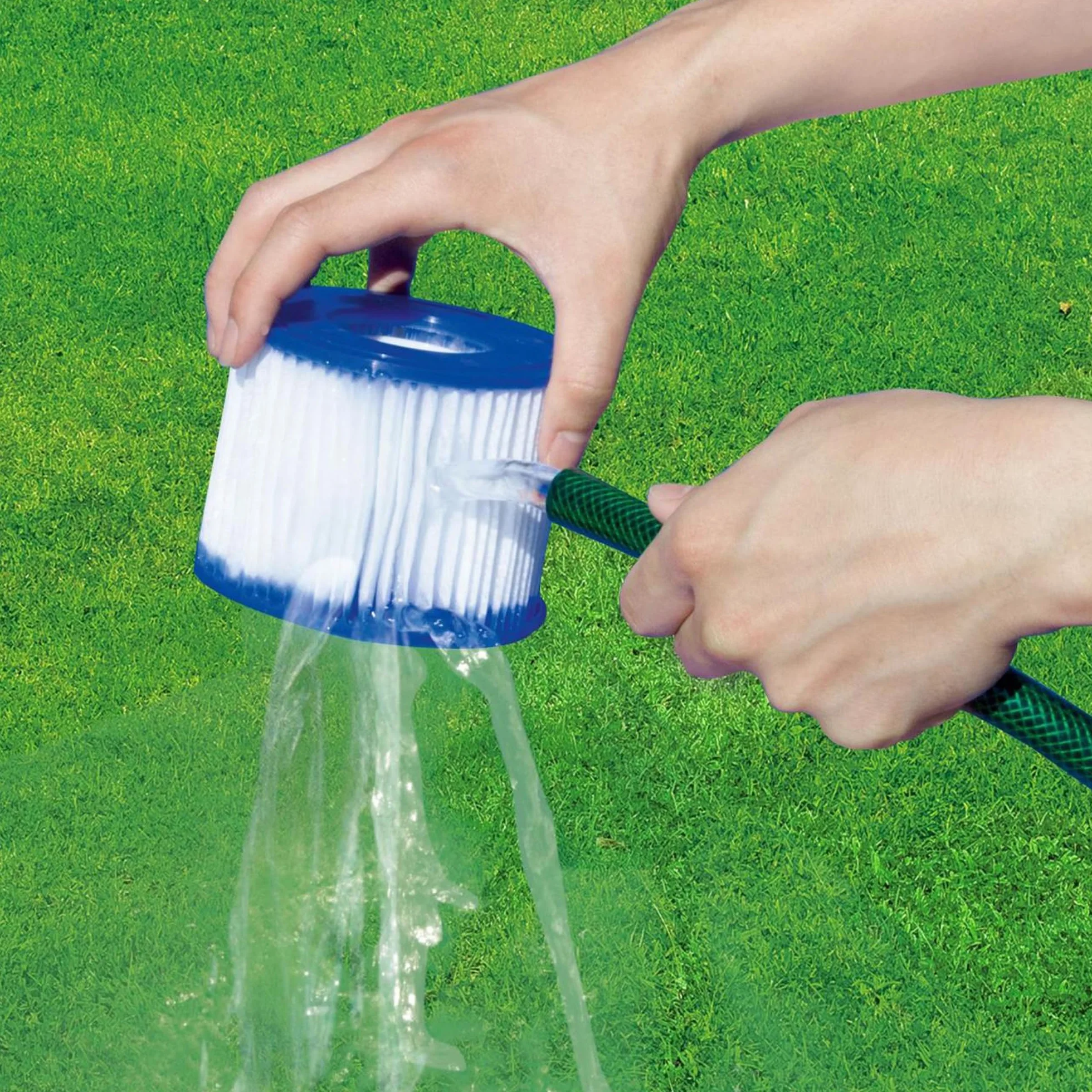 Bestway 60311E SaluSpa typ VI na zewnątrz nad ziemią nadmuchiwana wanna z hydromasażem spa pompa filtrująca akcesoria, 2 szt