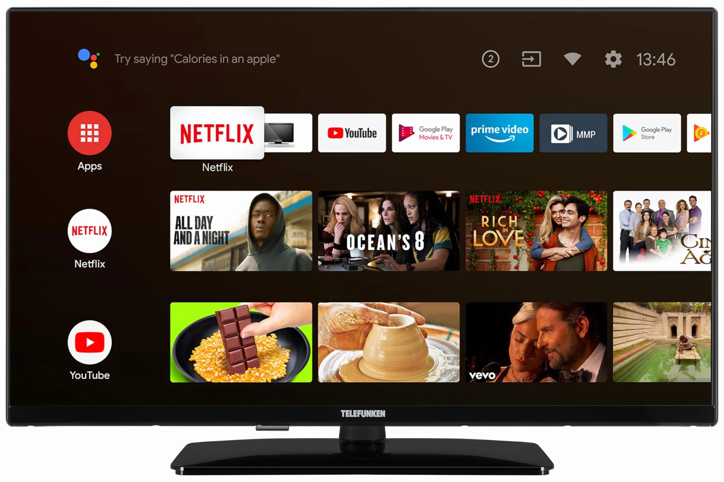 Telefunken Telewizor z systemem Android 32" (Full HD Smart TV, Dolby Vision HDR, potrójny tuner, Bluetooth) XF32AN750M
