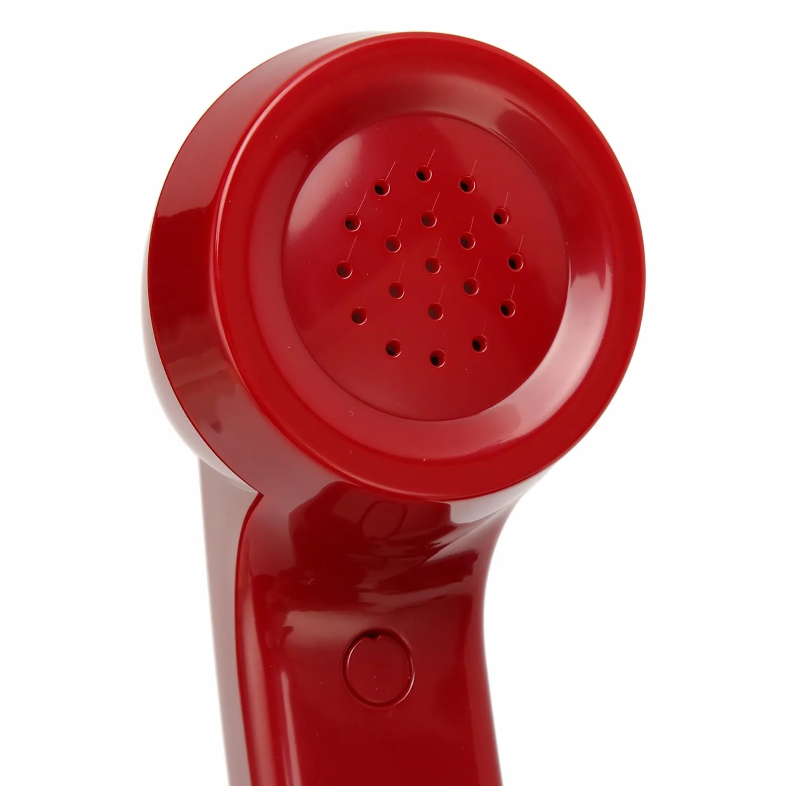 Telefon Stacjonarny w Stylu Retro, Telefon Stacjonarny w Stylu Retro, Staromodny Przewodowy z Mechanicznym Głośnikiem Dzwonka do Domowego Biura w Hotelu (czerwony)