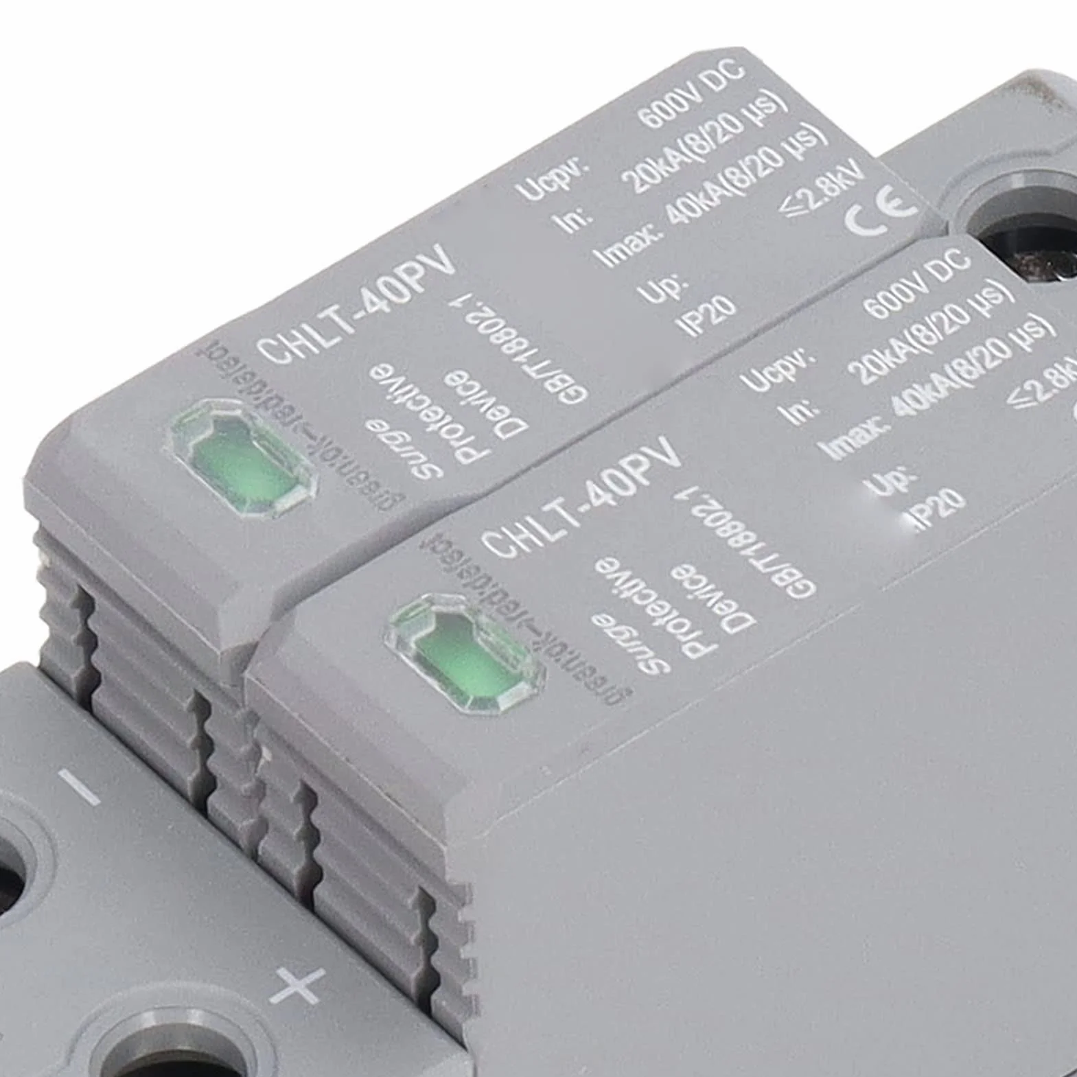 CHLT 40PV 600V IP20 DC PV Ochrona Przeciwprzepięciowa Zabezpieczenie Przeciwprzepięciowe Przerywacz Urządzenie Ochrona Odgromowa Niskiego Napięcia Urządzenie Przeciwprzepięciowe