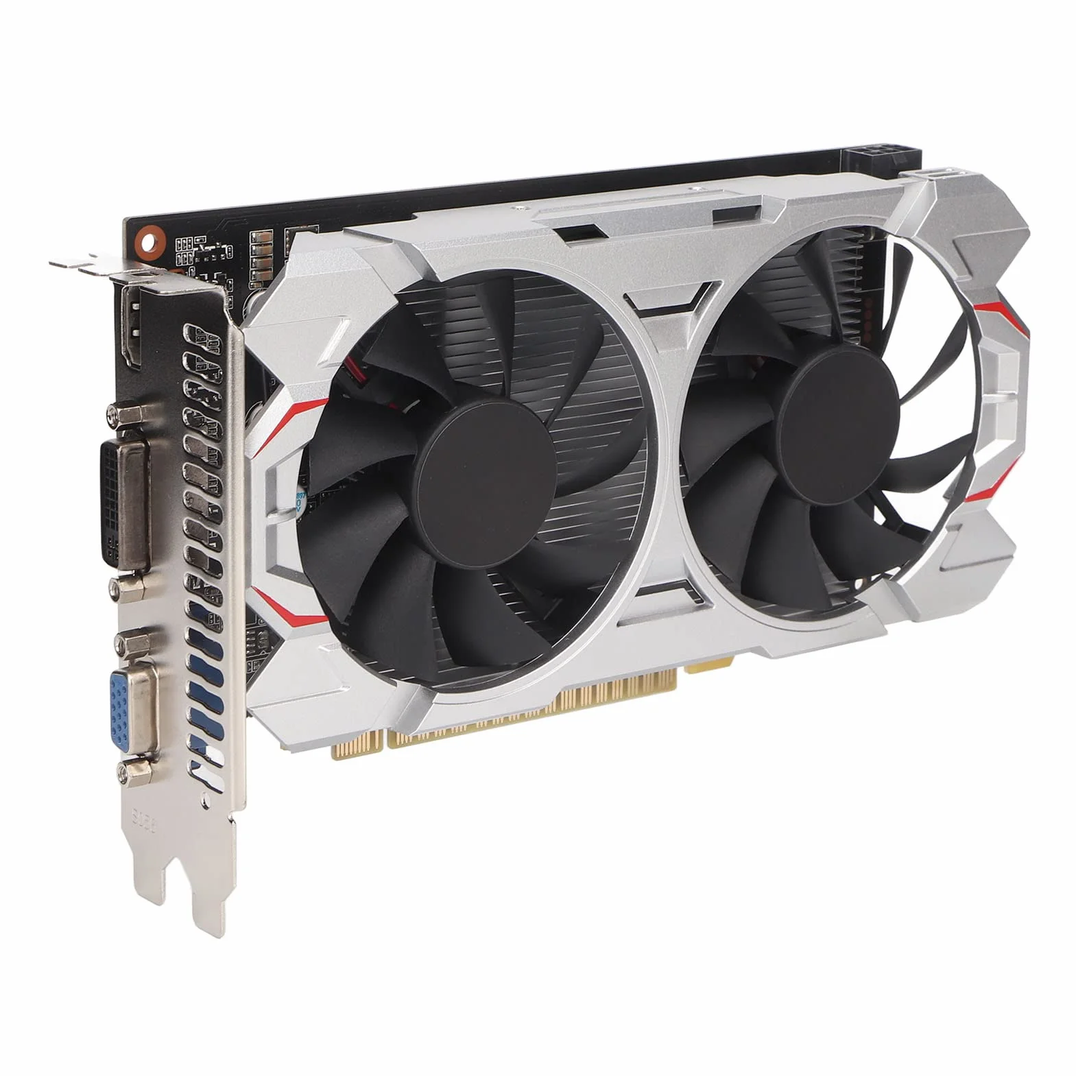 GTX750Ti karta graficzna do gier 2G, GDDR5 128BIT 1072 MHz karta graficzna GPU z dwoma wentylatorami, stacjonarna karta graficzna do obudowy komputera (GTX750Ti 2G D5)
