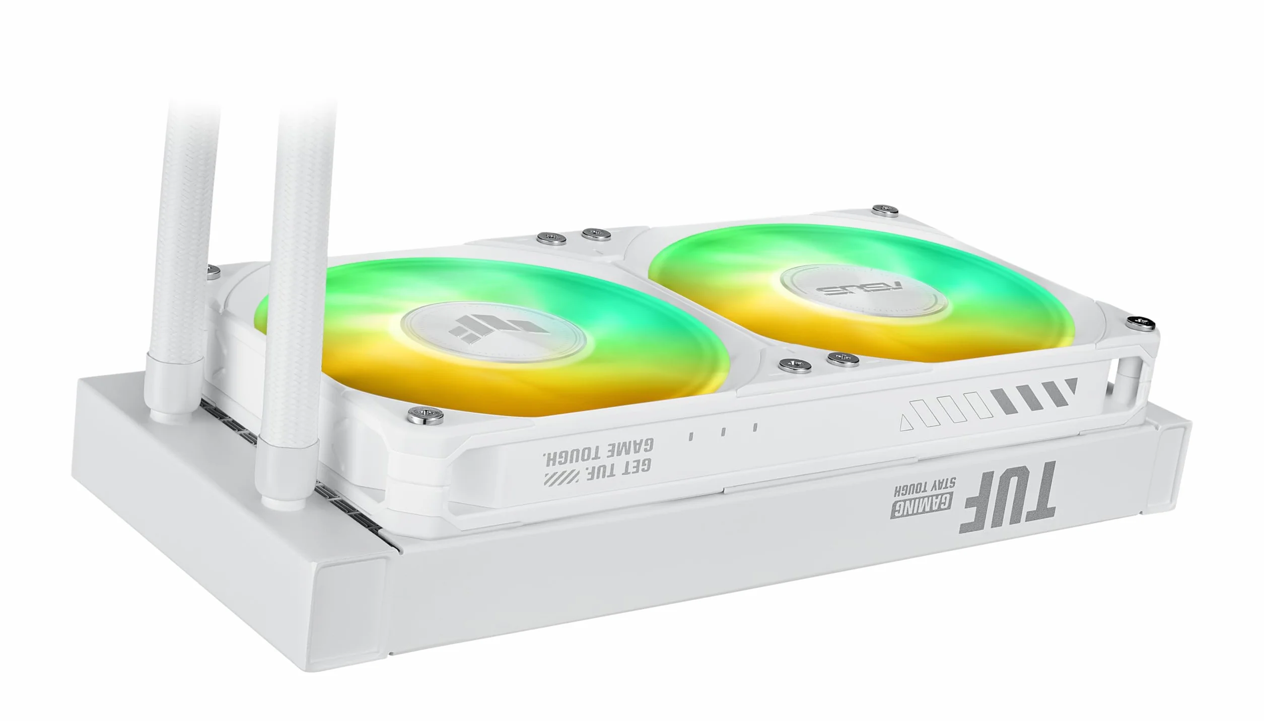 ASUS TUF Gaming LC III 240 ARGB White All-in-One płynny procesor chłodzący wodą (dwa fabrycznie zainstalowane wentylatory, węże Aura ARGB, węże 400 mm, do Intel LGA 1851, 1700, 1200 i AMD AM5 i AM4