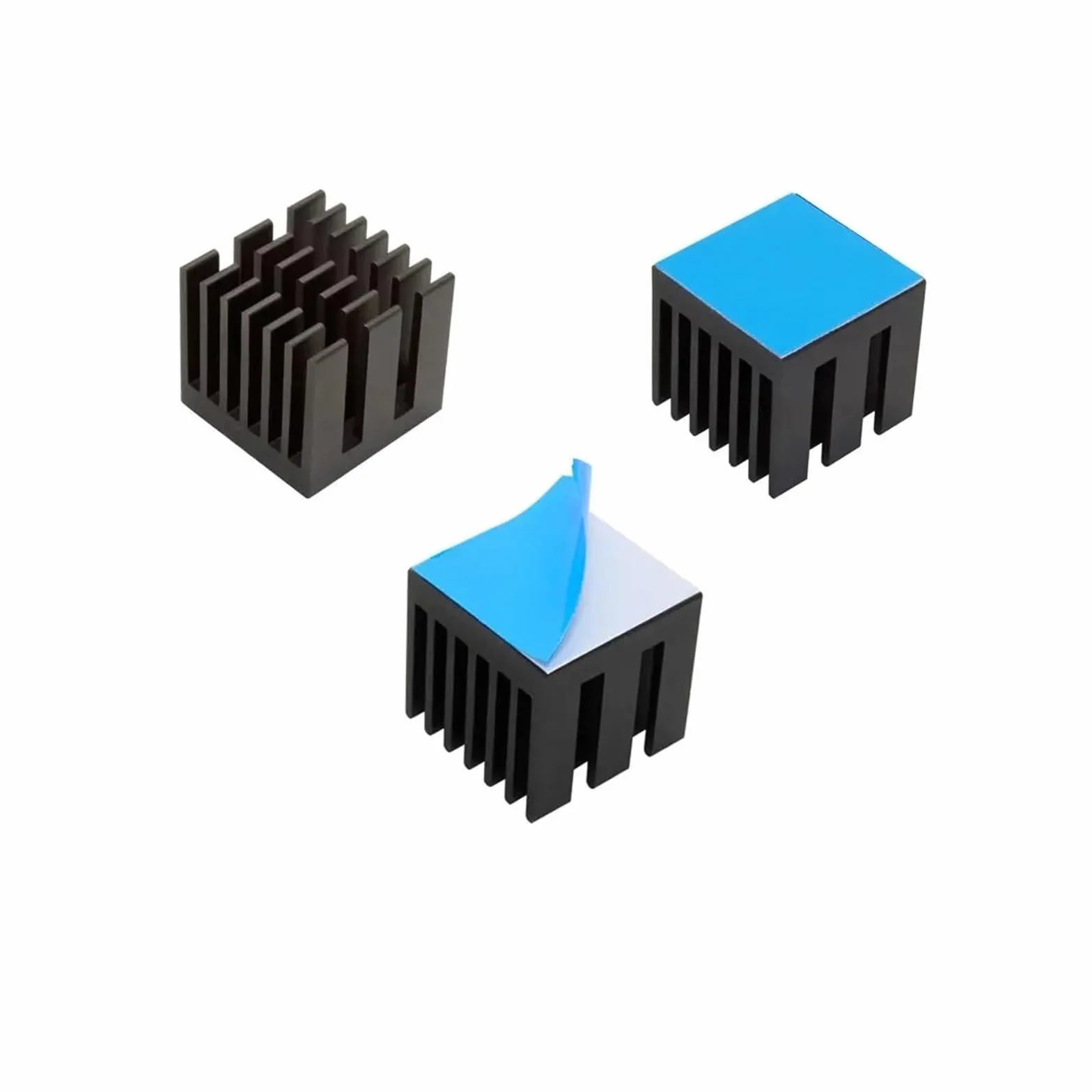 10 szt. Radiator aluminiowy chłodnica radiatora do elektronicznego układu scalonego RAM MOS chłodzenie z termoprzewodzącą taśmą(20x20x19mm)