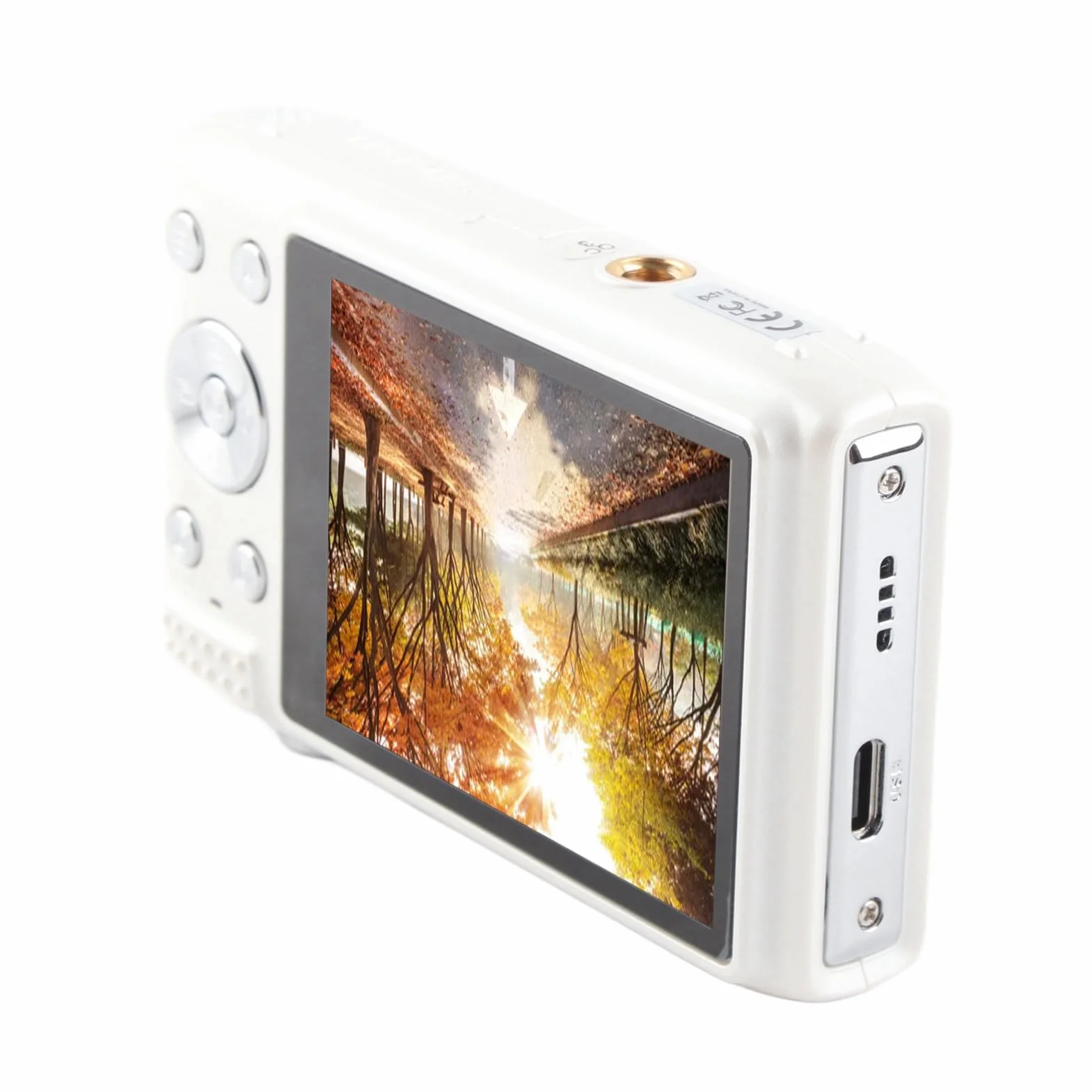 Cyfrowy Aparat Fotograficzny o Rozdzielczości 4K i Rozdzielczości 58 MP dla Nastolatków z Ekranem IPS o Przekątnej 2,88 Cala, Zoomem 16x, Trybem Automatycznym, Fotografowaniem