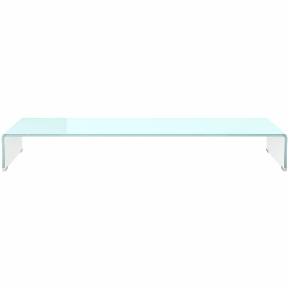 Générique Szafka pod telewizor szkło hartowane 100x30x13 cm zielona | Uchwyt na monitor, laptop, konsolę do gier, odtwarzacz DVD, gładka powierzchnia łatwa do czyszczenia
