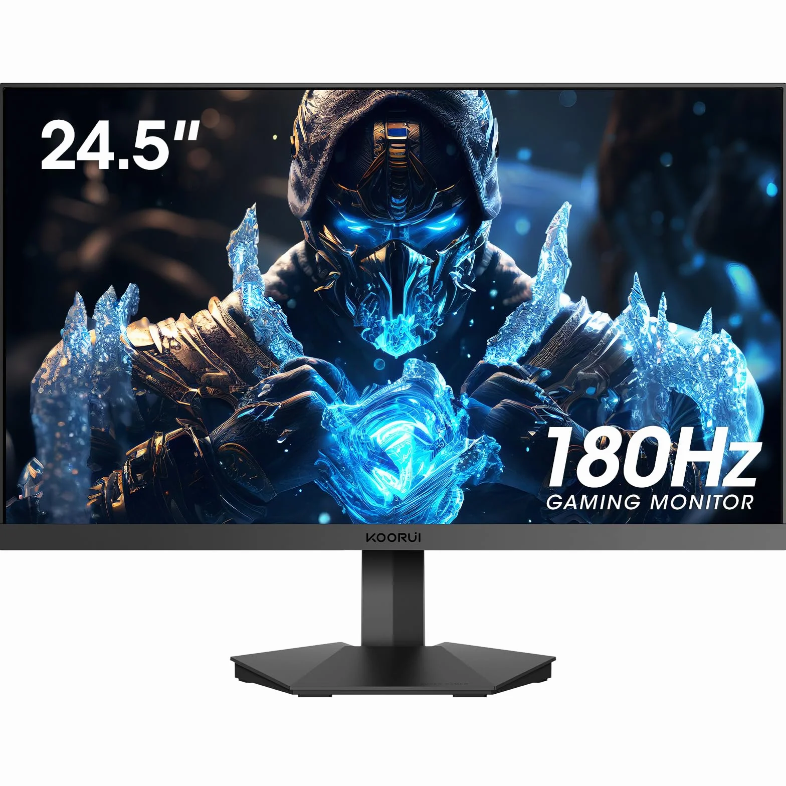 KOORUI Monitor gamingowy 24.5", 180Hz, FHD(1920 x 1080), PC monitory FreeSync &G-Sync kompatybilny z (VA, 1ms, 99% sRGB, Eye Care, 2 x HDMI, DisplayPort, VESA 75 x 75