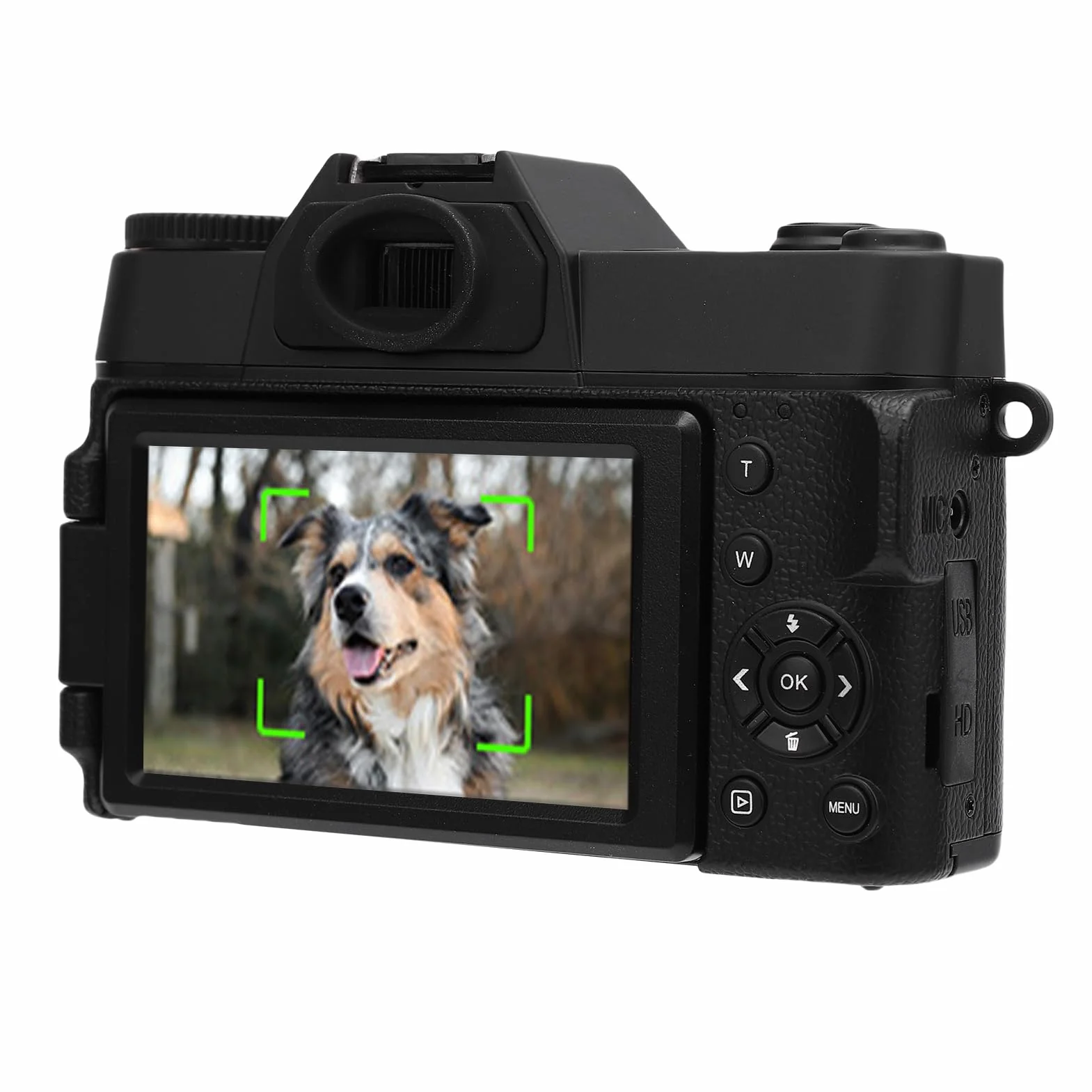 Zunate 6K Bezlusterkowy Aparat, 16x 64MP Wi -Fi Kompaktowy Aparat Fotograficzny z 3,0 -calowym Ekranem Nagrywanie Wideo Autofokus Przenośne Lampka do Wypełnienia dla Fotografii (BLACK)