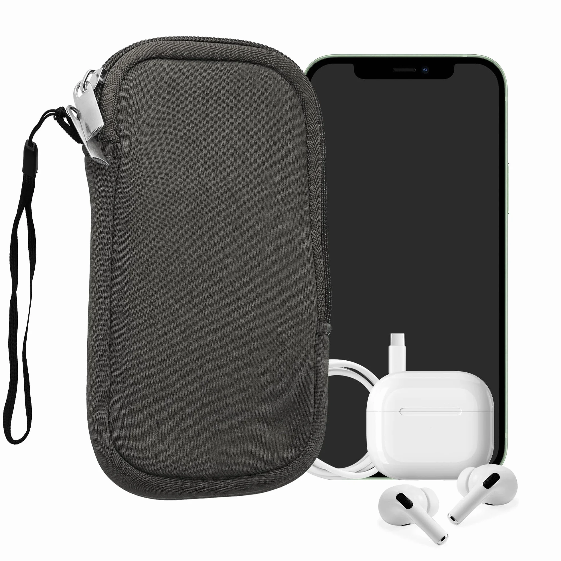 kwmobile etui na telefon komórkowy neoprenowe Stone Dust 6,5" 16,5 x 8,9 cm