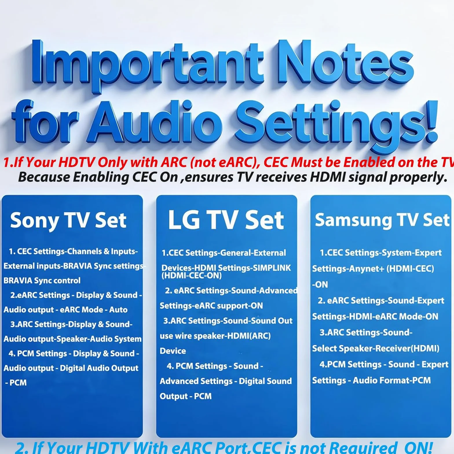eSynic Profesjonalny ekstraktor audio 192 kHz eARC ARC HDMI do optycznego ekstraktora audio z HDMI i kablem optycznym obsługuje format audio 5.0 i 2.0 do HDTV do soundbara (należy podłączyć telewizor