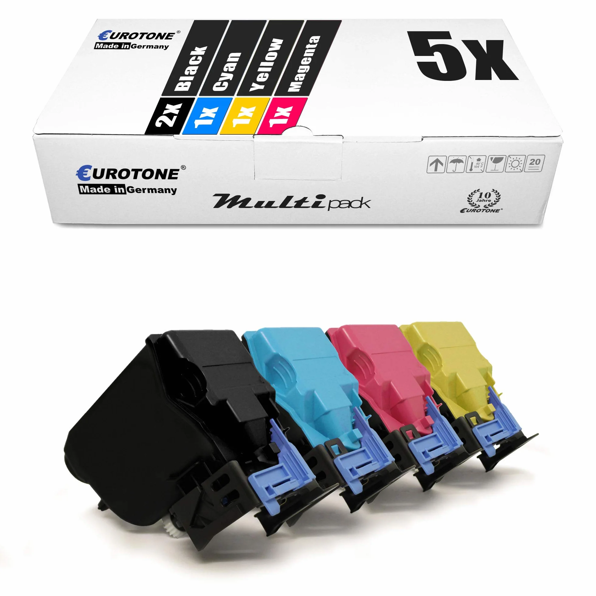 5X Eurotone Toner do Epson Aculaser C 3900 DN TN N DTN zastępuje Black Cyan Magenta Yellow