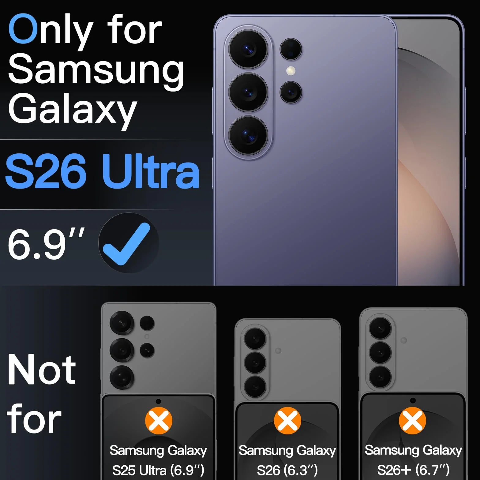 JETech Ochraniacz Ekranu dla Samsung Galaxy S26 Ultra, Zestaw do Łatwej Instalacji w 10 Sekund z Jednoetapową Tacą Wyrównującą, 9H Szkło Hartowane Film, HD Wyraźny, 2 Sztuki