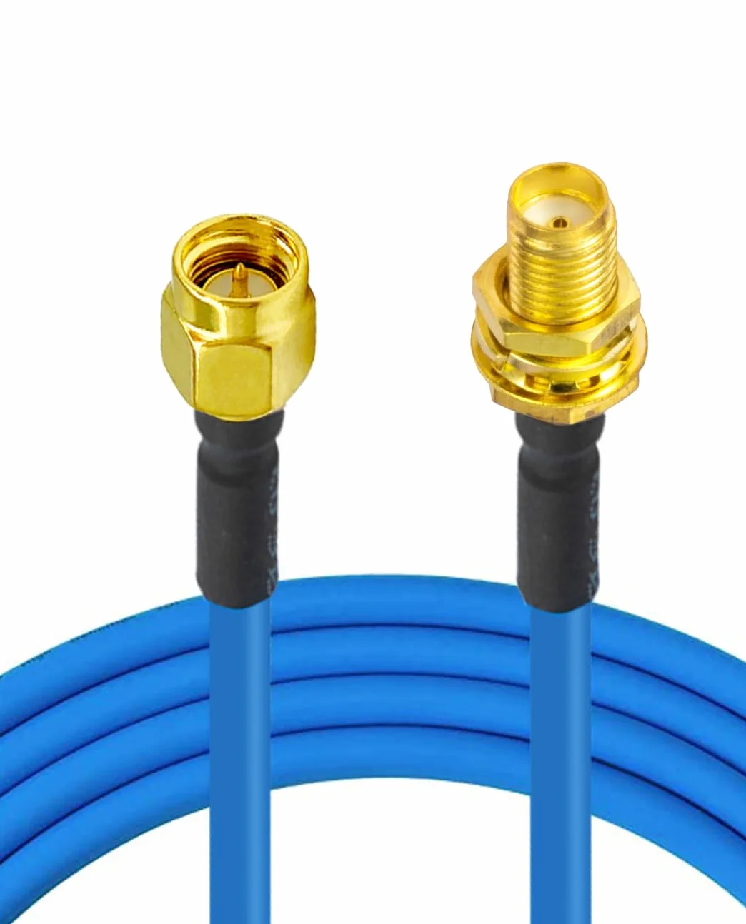 Vecys 2PCS SMA Męski do żeński RF Kabel Koncentryczny 50 Ohm 6"/15CM RG402 SMA RF Koncentryczny Pigtail Kabel