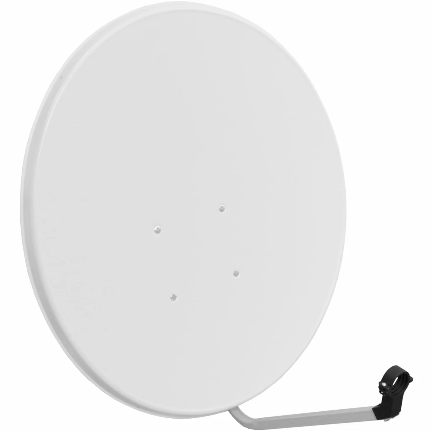 Antena satelitarna LTC 90 cm | Stal ocynkowana odporna na wiatr, aluminium, uniwersalny uchwyt do konwertera (Biały)
