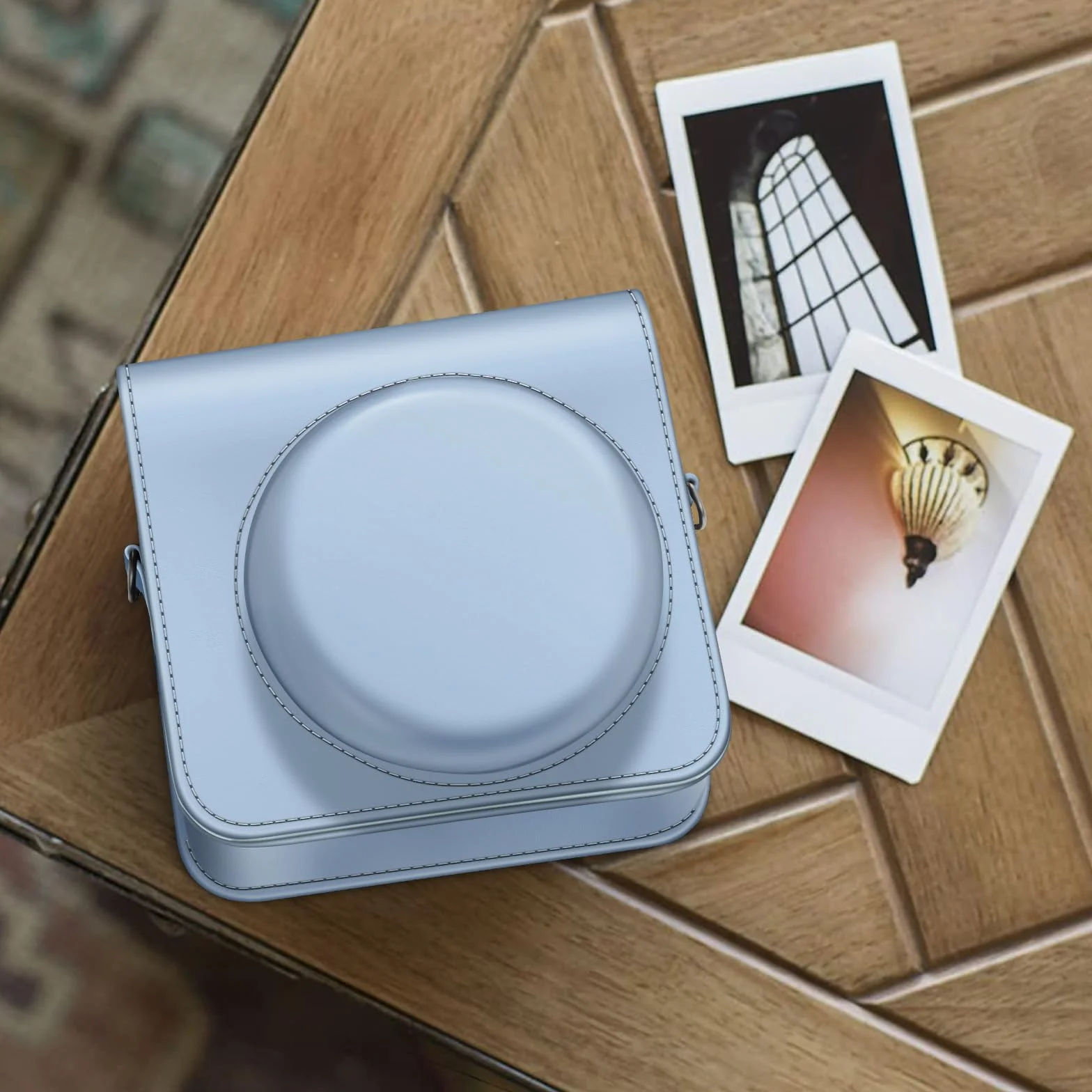 Fintie Etui na aparat fotograficzny Fujifilm Instax Square SQ1 / Instax Square SQ40 - Premium pokrowiec ochronny podróżny torba na aparat etui ze zdejmowanym paskiem, niebieski