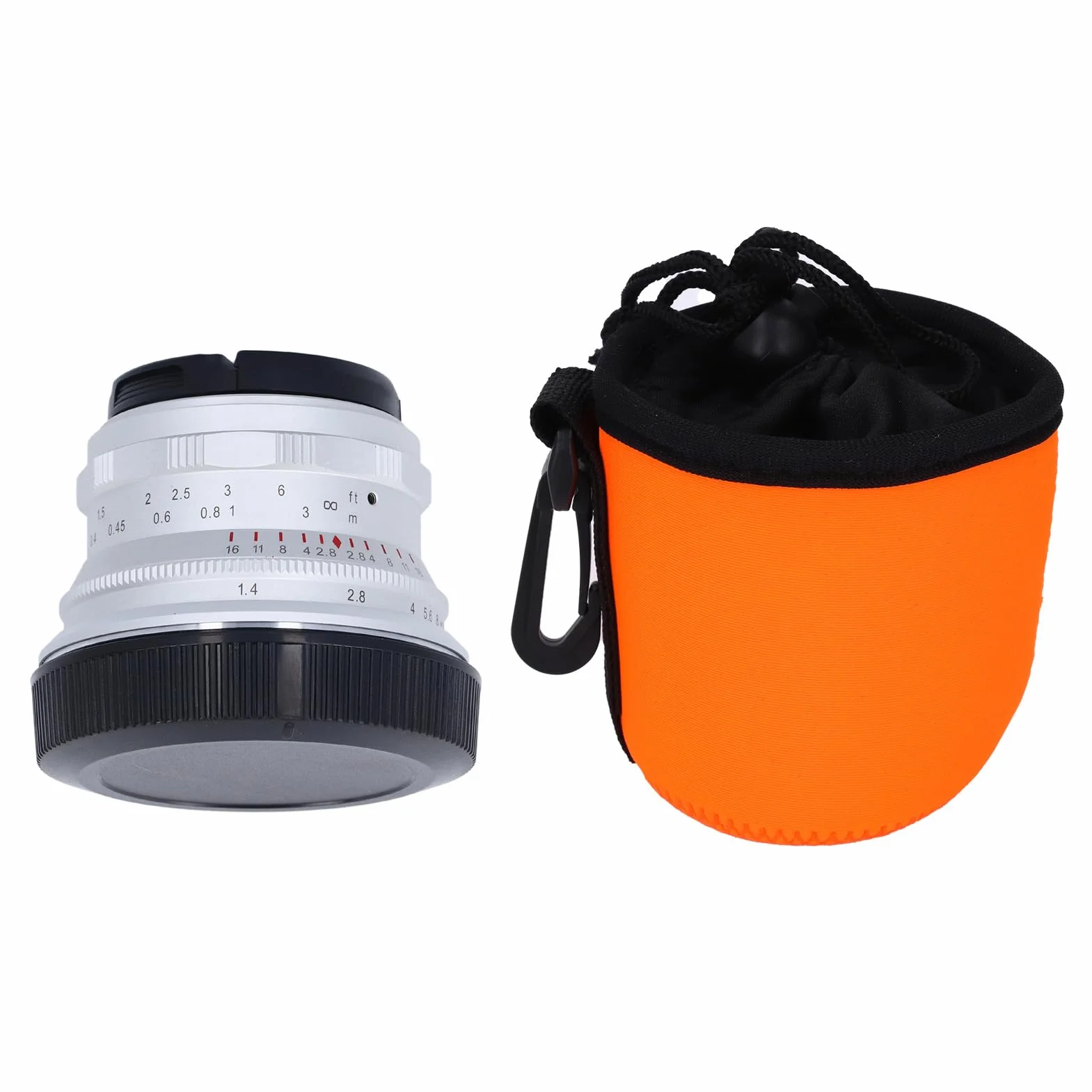 Cosiki Obiektyw Aparatu 35 Mm, Pełna Rama Soczewka o Stałym Ognisku łatwa Instalacja do Mocowania RF dla R6Mark II R50 R100 (WHITE)